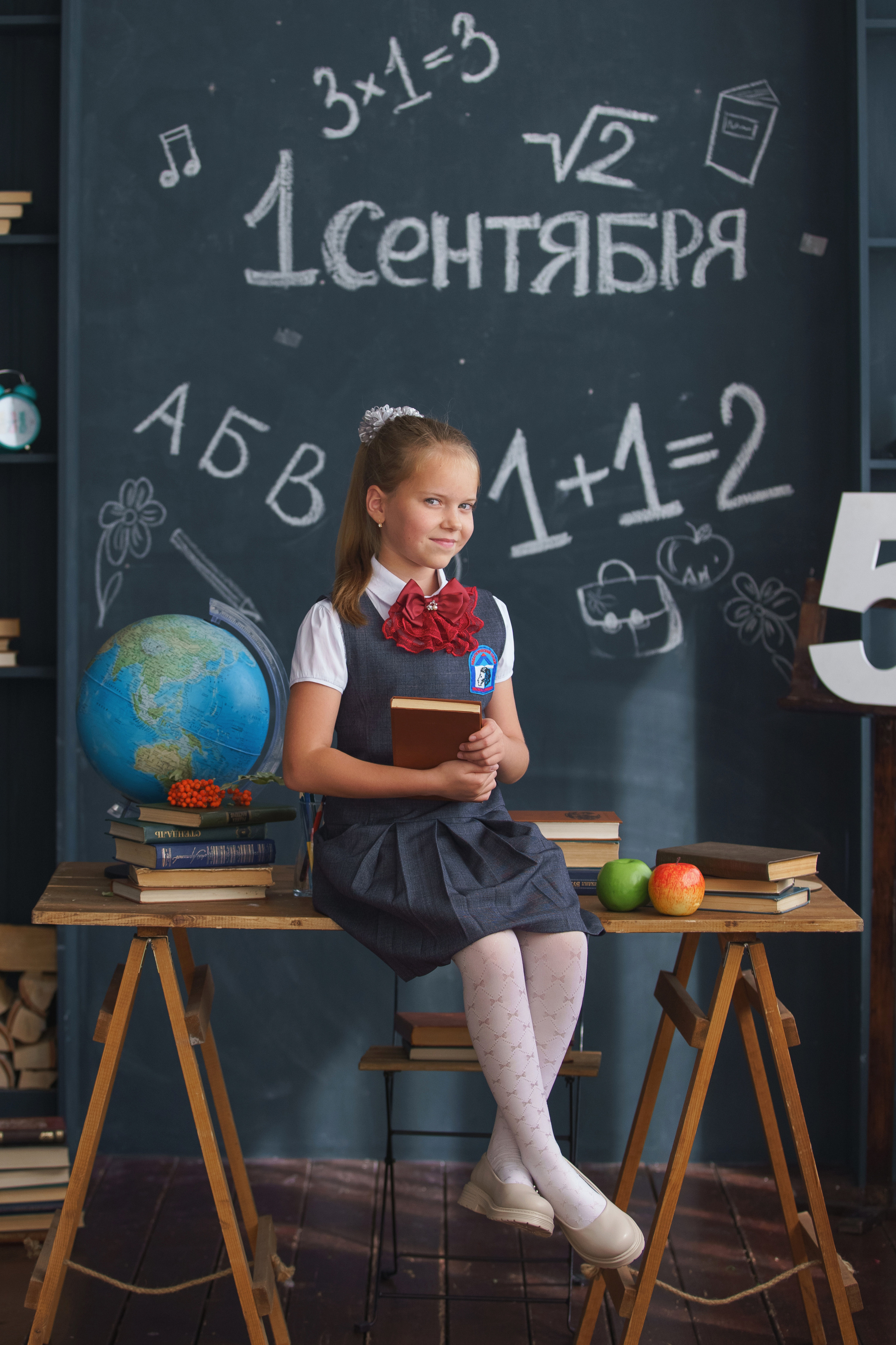 Фотосессия в студии к 1 сентября. Фотомастерская Воробьевых