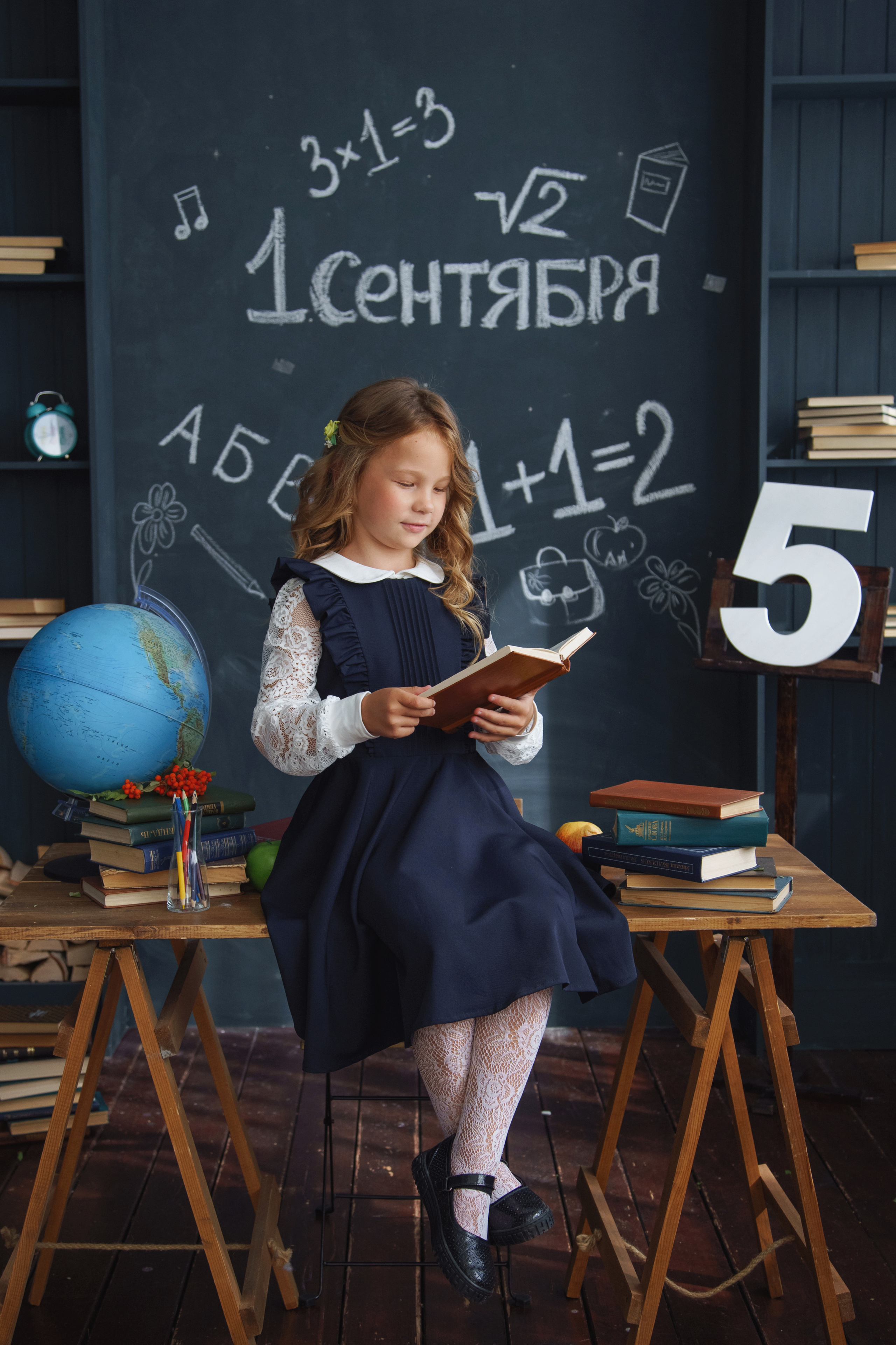 Фотосессия в студии к 1 сентября. Фотомастерская Воробьевых