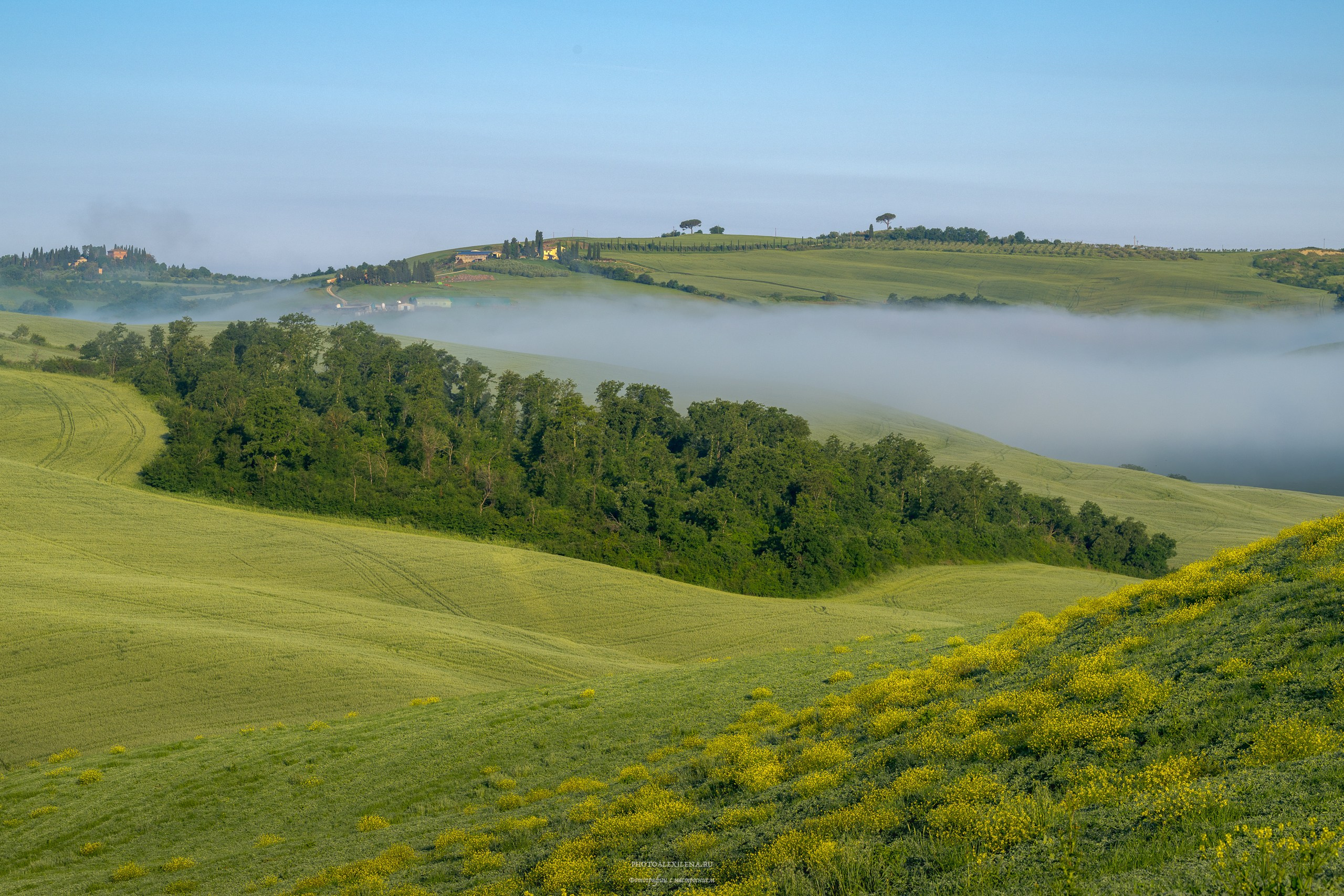 Долина Крете Сенези (Crete Senesi). Авторские стильные фотокартины