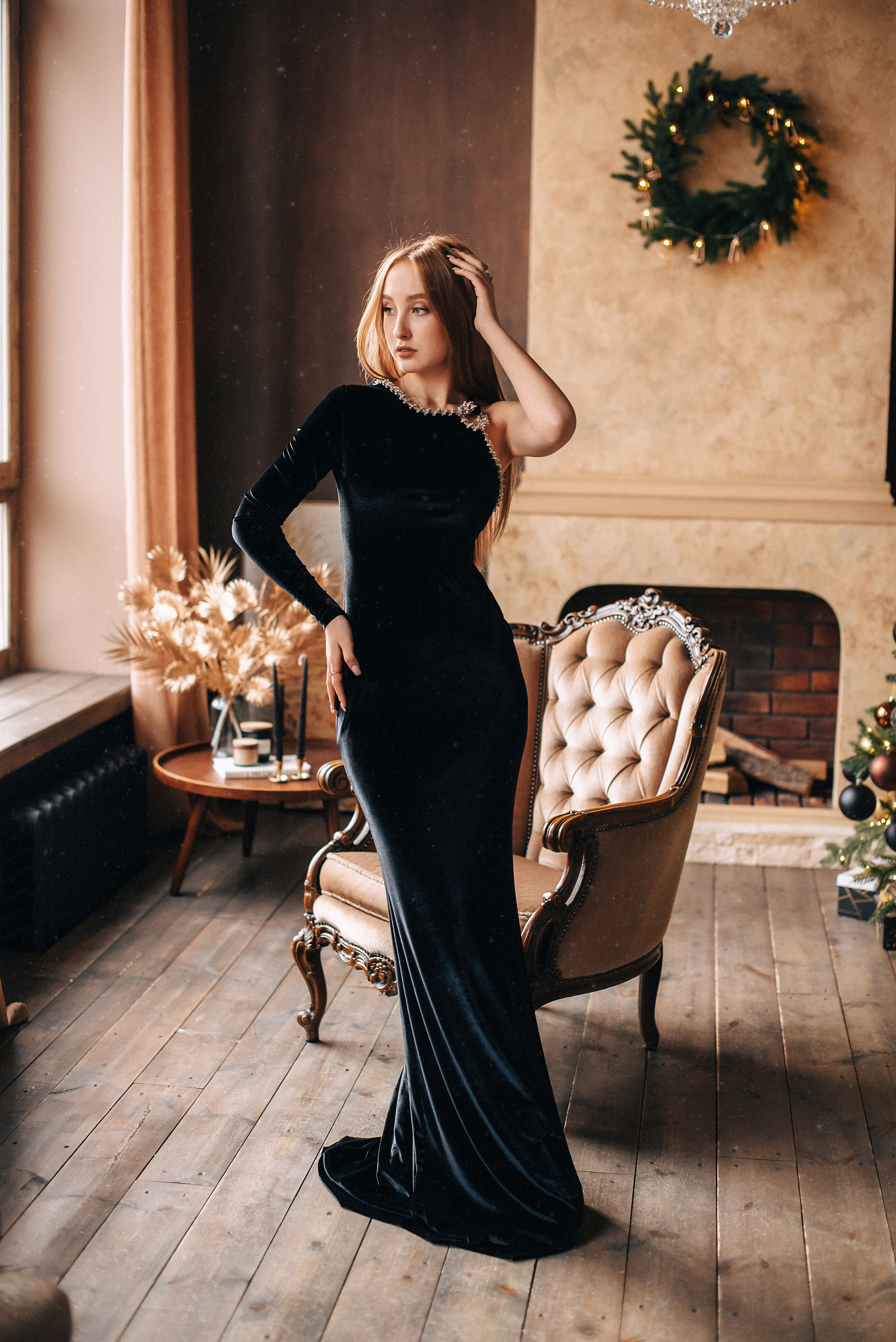 Черное вечернее платье. Фотостудия «Балкон» — аренда фотостудии в Пензе