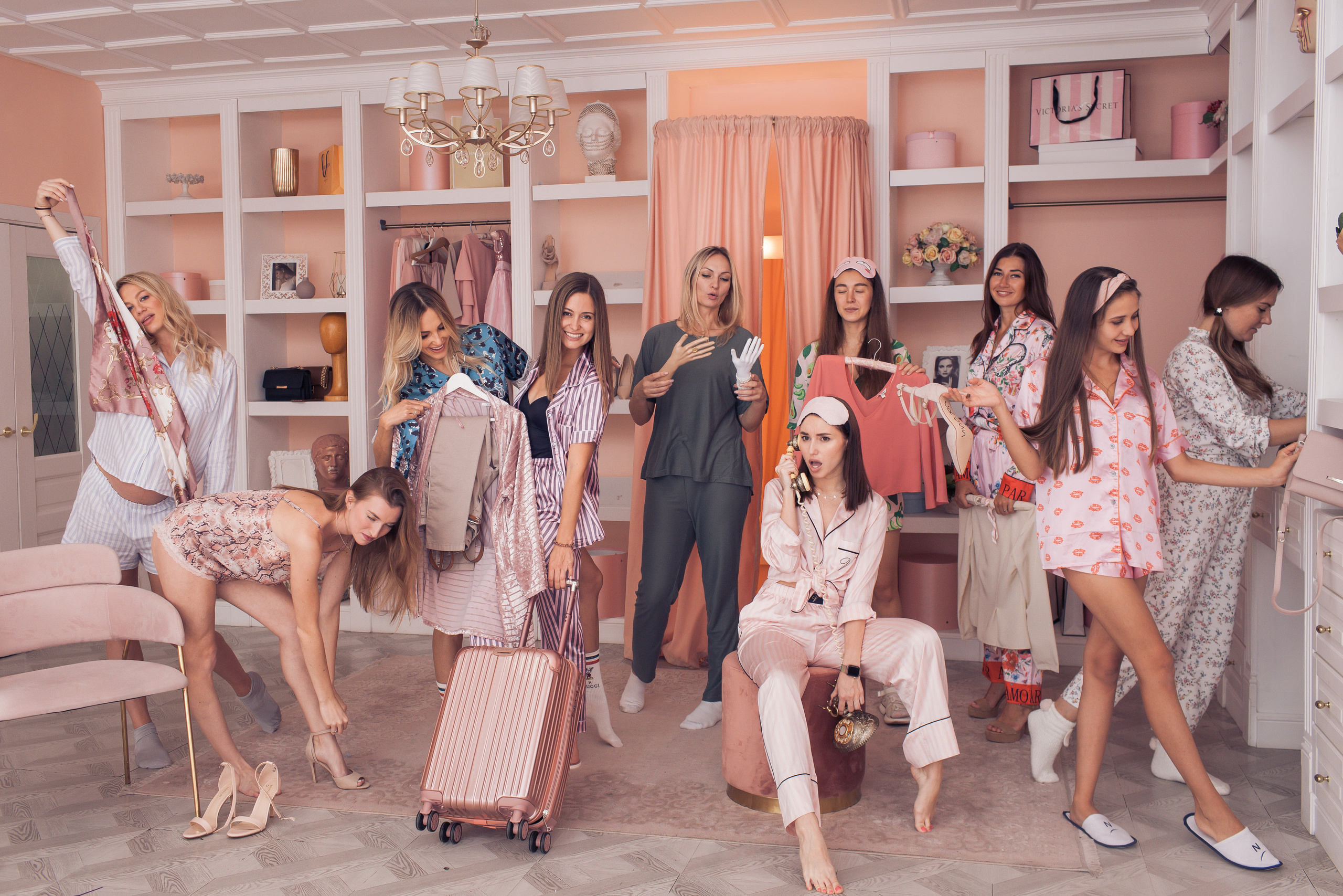 Пижамная вечеринка. Съёмка девичника. Семейный фотограф в Москве Наталья Чуб, заказать Фотокнигу