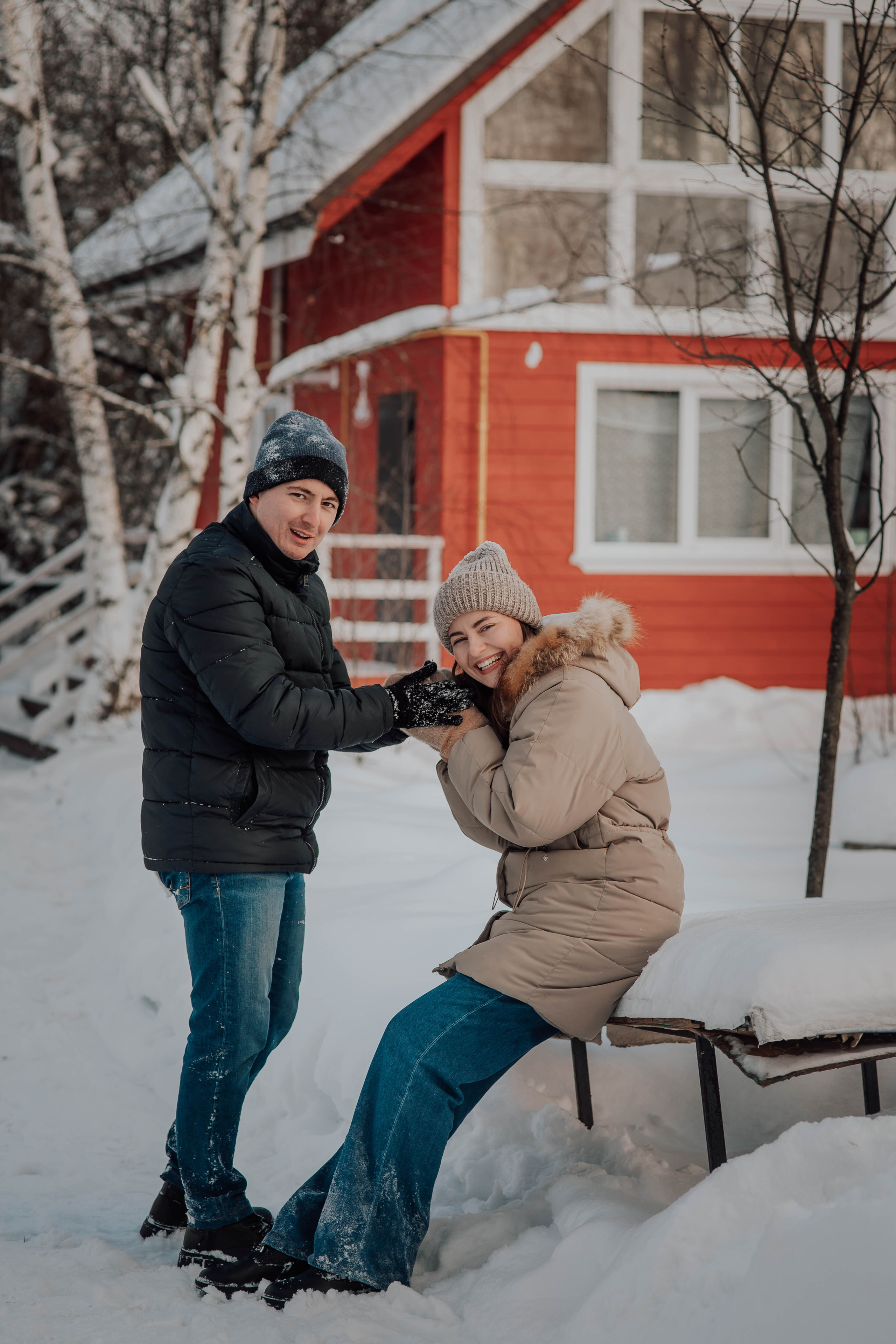 Love story Елены и Руслана солнечным морозным днем. Семейный фотограф в Москве Наталья Чуб, заказать Фотокнигу