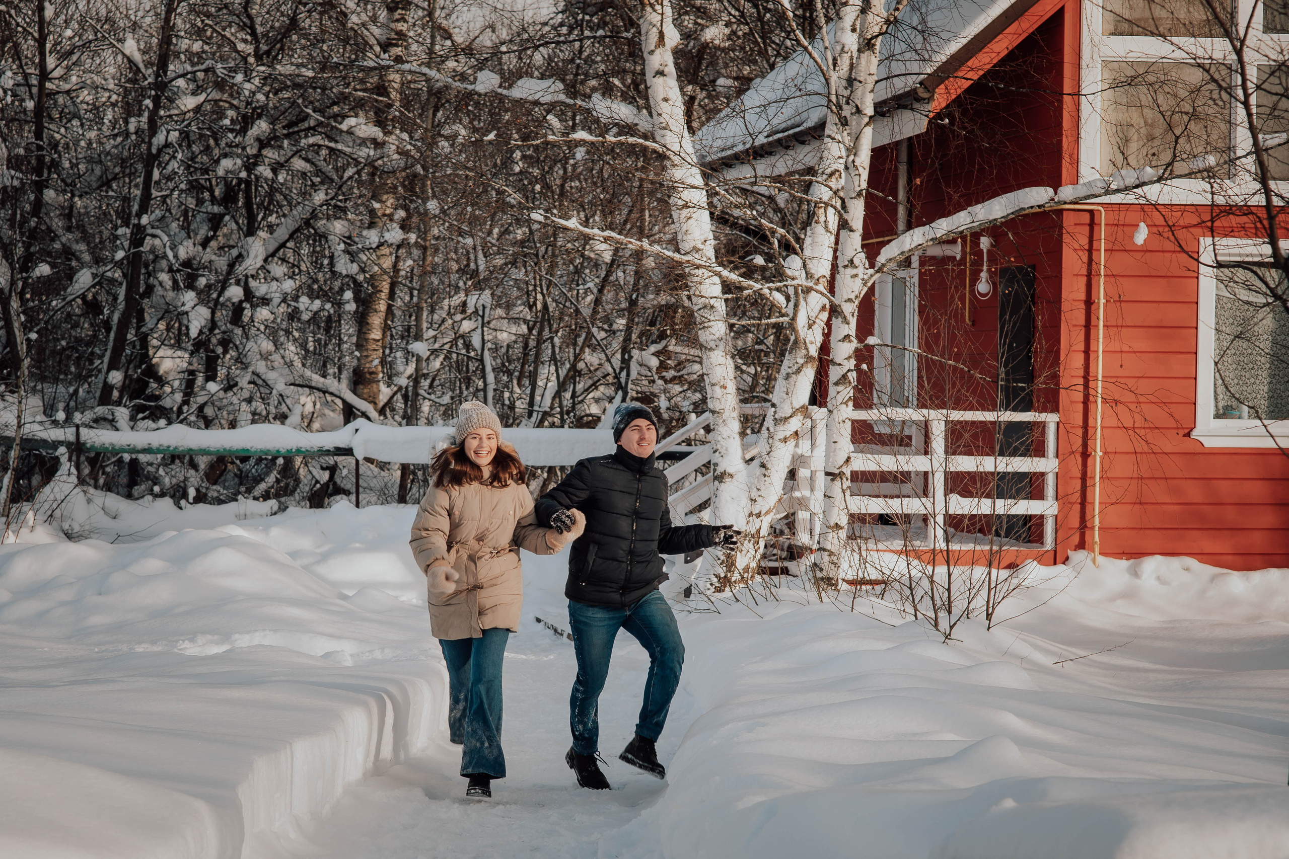 Love story Елены и Руслана солнечным морозным днем. Семейный фотограф в Москве Наталья Чуб, заказать Фотокнигу
