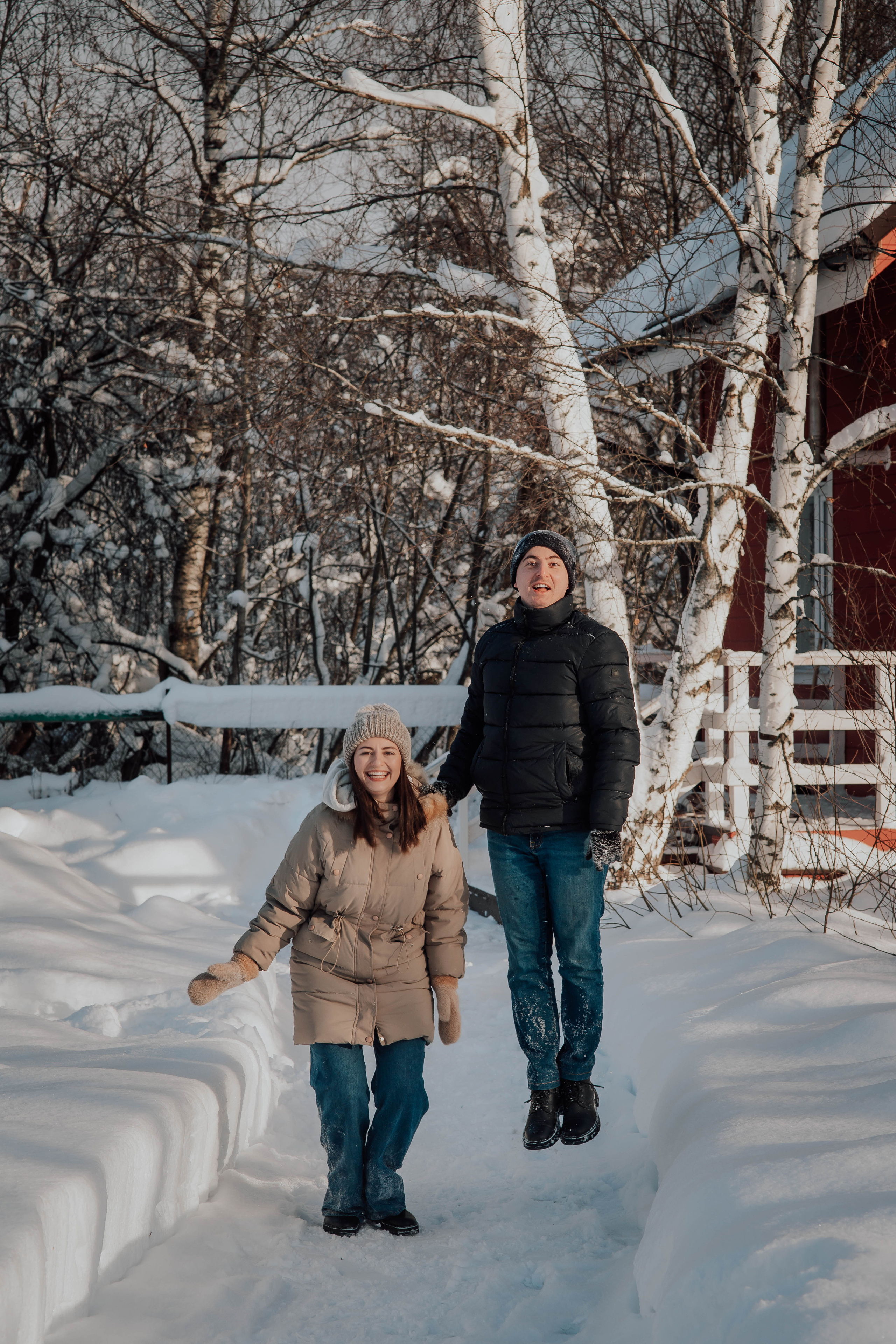 Love story Елены и Руслана солнечным морозным днем. Семейный фотограф в Москве Наталья Чуб, заказать Фотокнигу