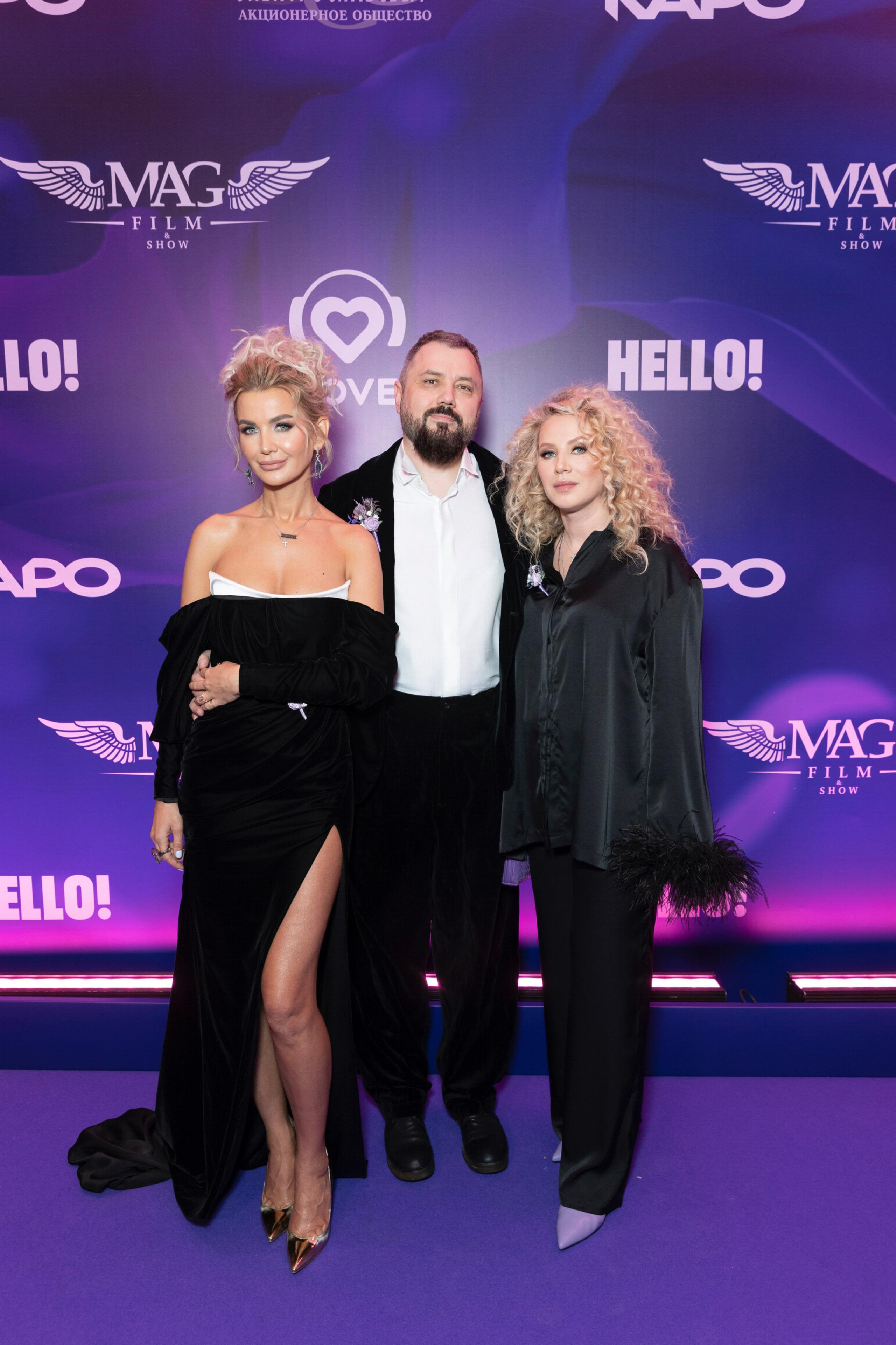 Татьяна Тур, Алексей Голубев с супругой Марией Голубевой на Премьере «Большая любовь» в LIVE ARENA