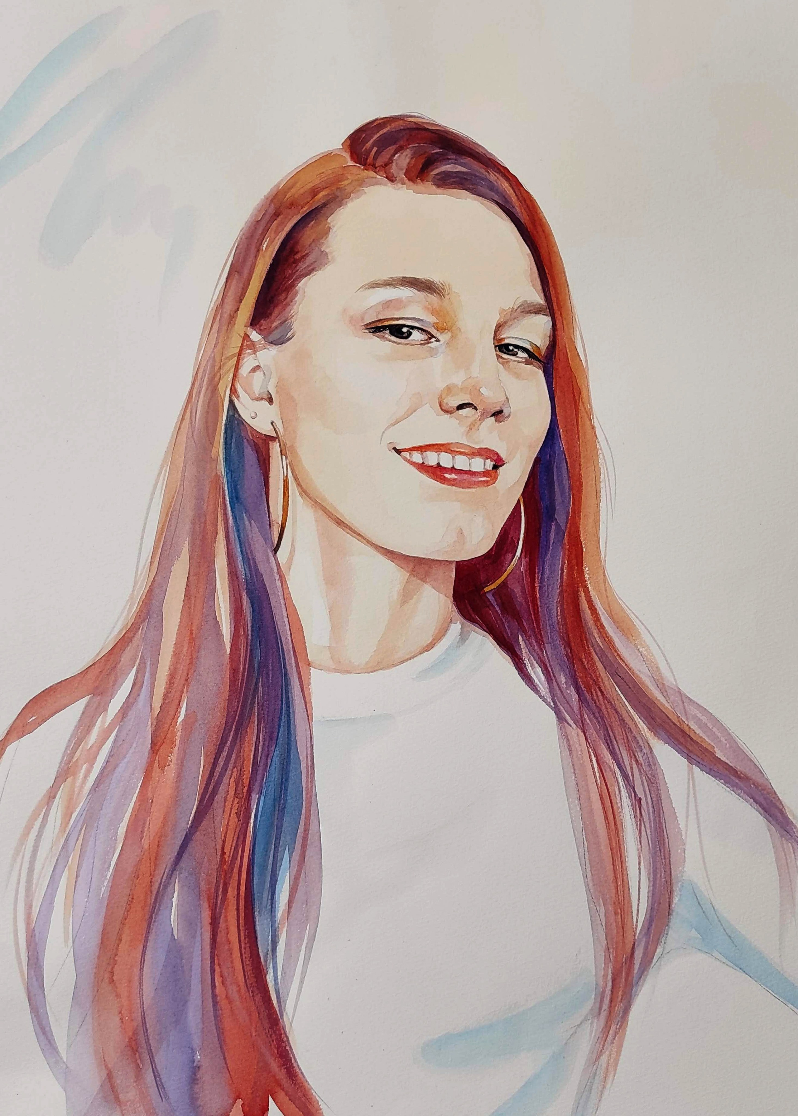 Персональный портрет. Бумага, акварель