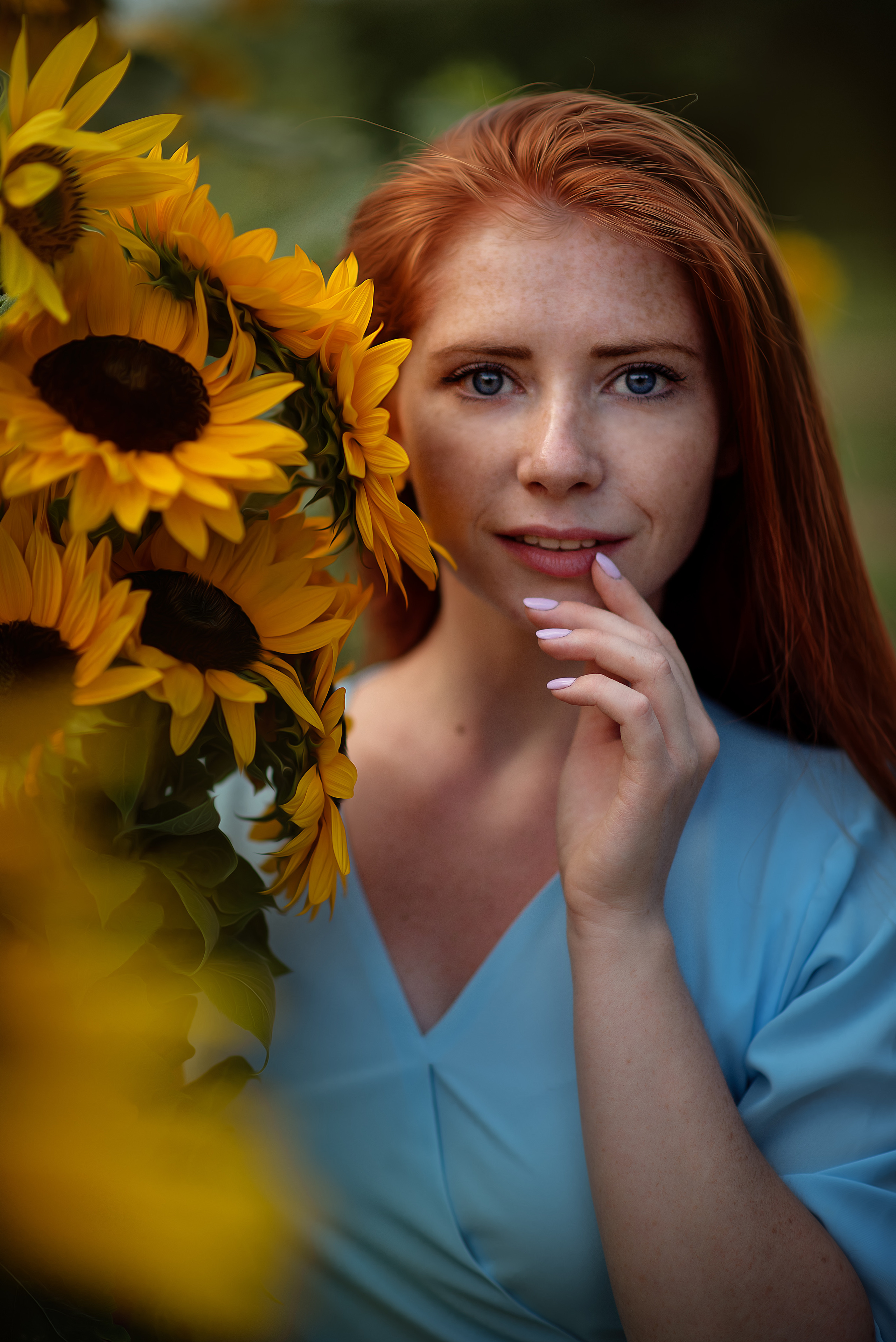 Фотосессия в подсолнухах. Фотограф Полина Рыкова
