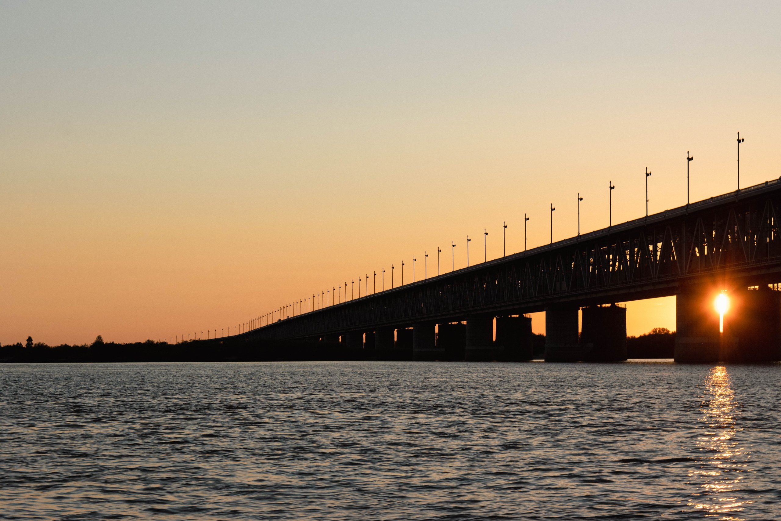 Амурский мост на закате