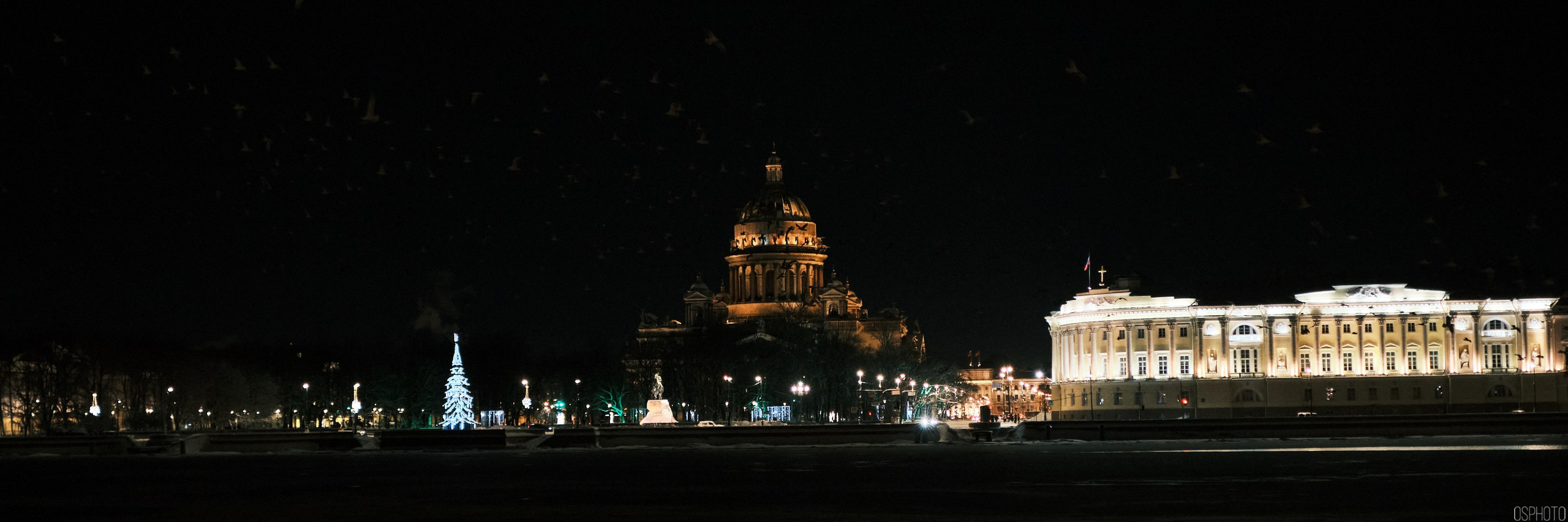 Снег и туман в Санкт-Петербурге. Фотографъ Сергѣевъ. Поймать мгновеніе