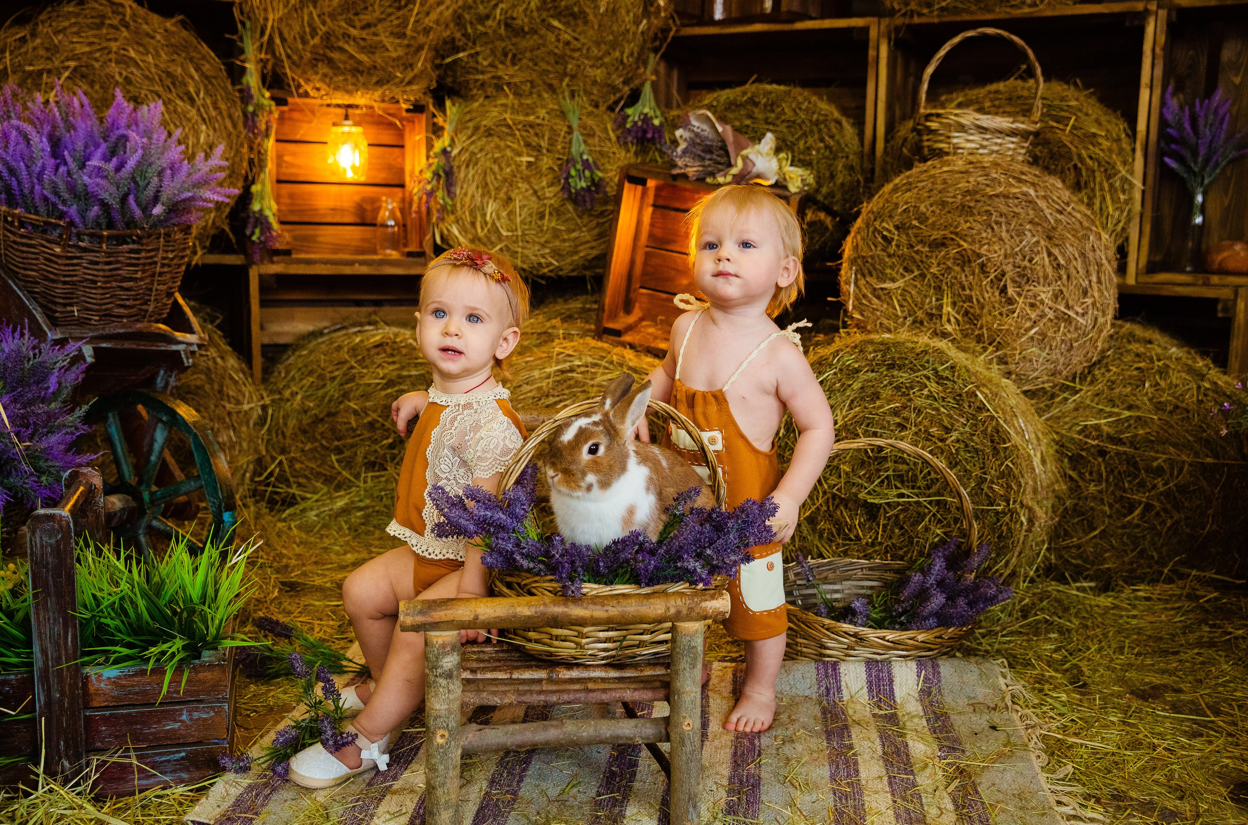 Фотосессия с животными для малышей