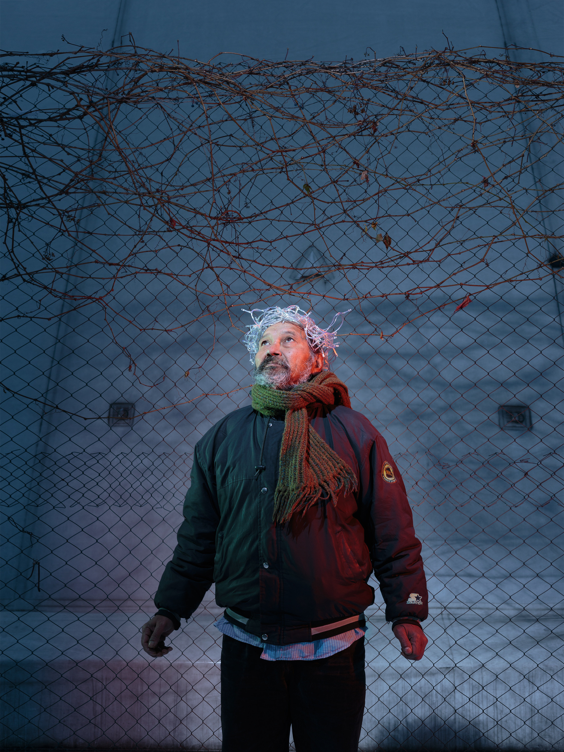 Vlad (54). He is basically begging near churches