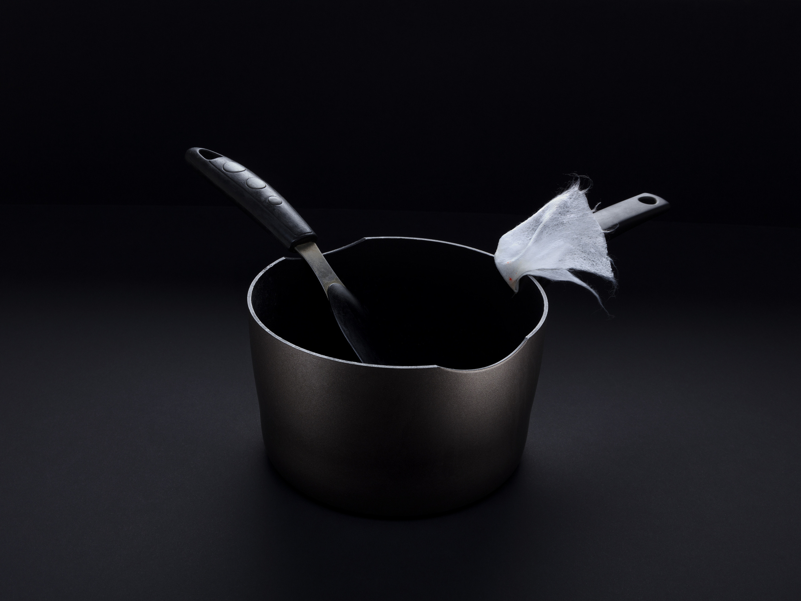 Pan with the soup remains from the CSA shared kitchen