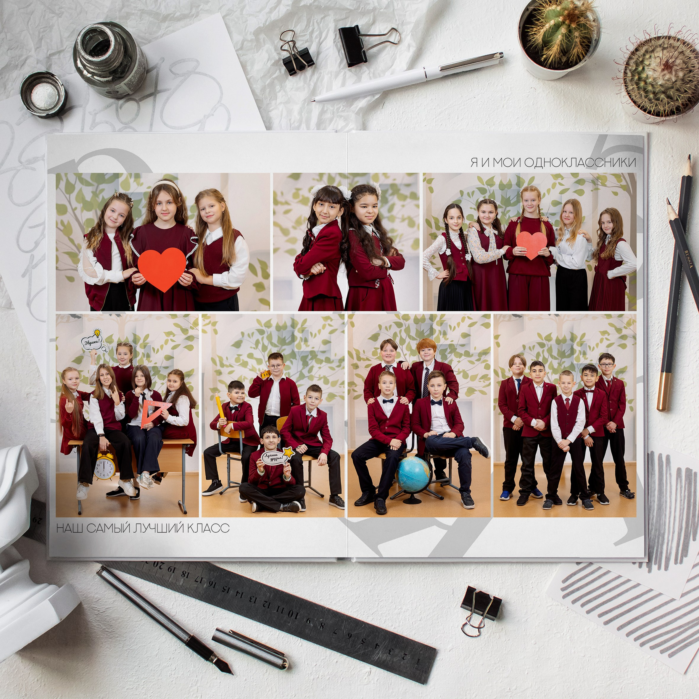 Общая верстка альбомов 1-4 класс | Олька Евченко. Выпускные альбомы СПБ для садов и школ | Фотограф Олька Евченко