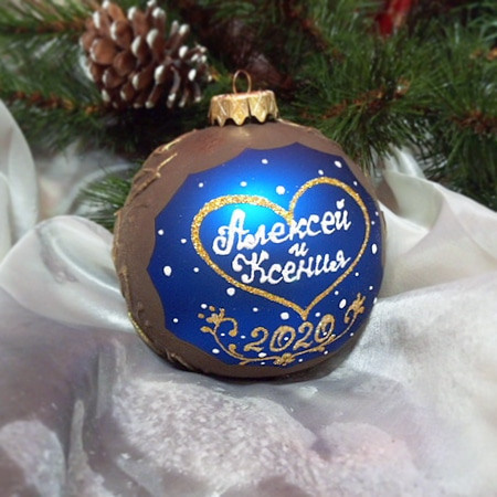 Елочный шар с росписью-Ваш лучший подарок на Новый Год. Арт-вечеринки и мастер-классы в Москве для взрослых и детей