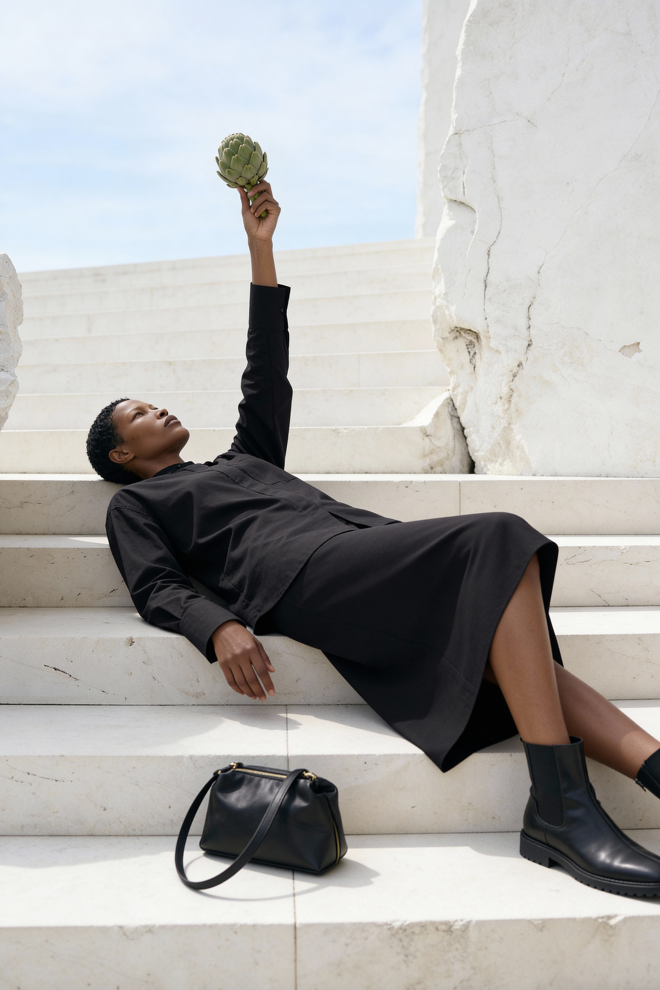 Jil Sander — концептуальная AI fashion-серия с артишоком | jl.art.ai.lab. Анна Карчмит — AI-художник. Эдиториал, нейрофотосессия и контент для fashion и beauty брендов