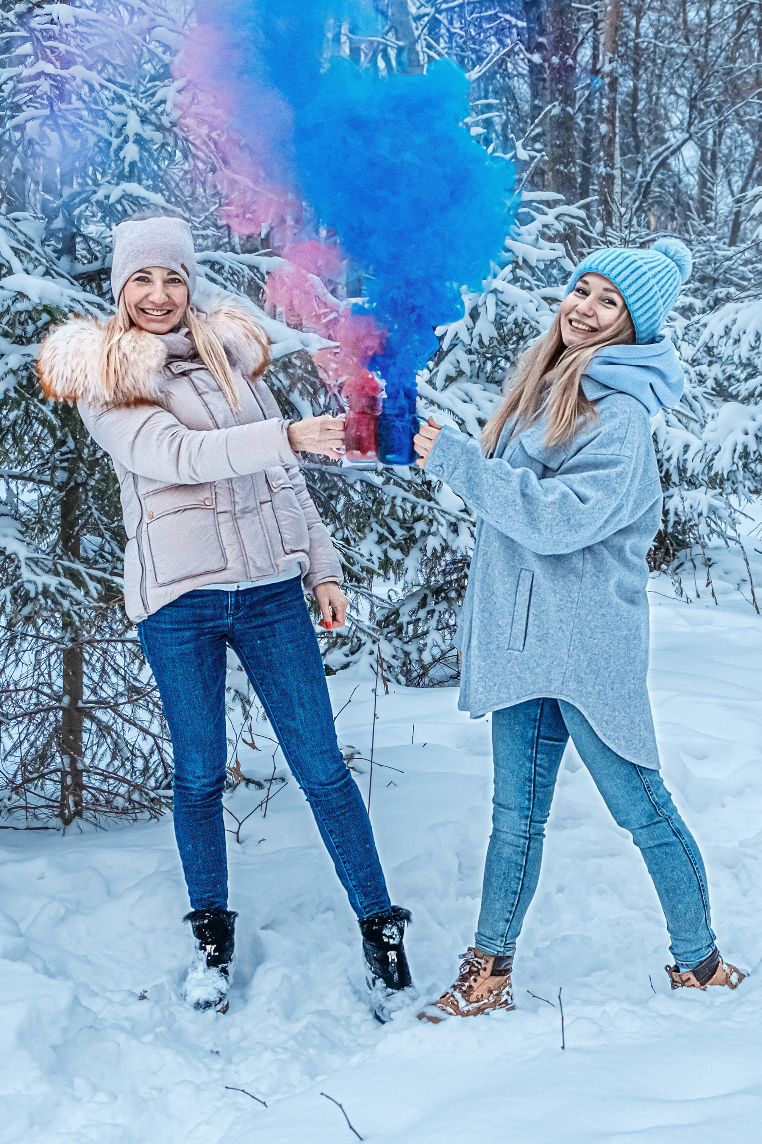 Фотосессия с цветным дымом