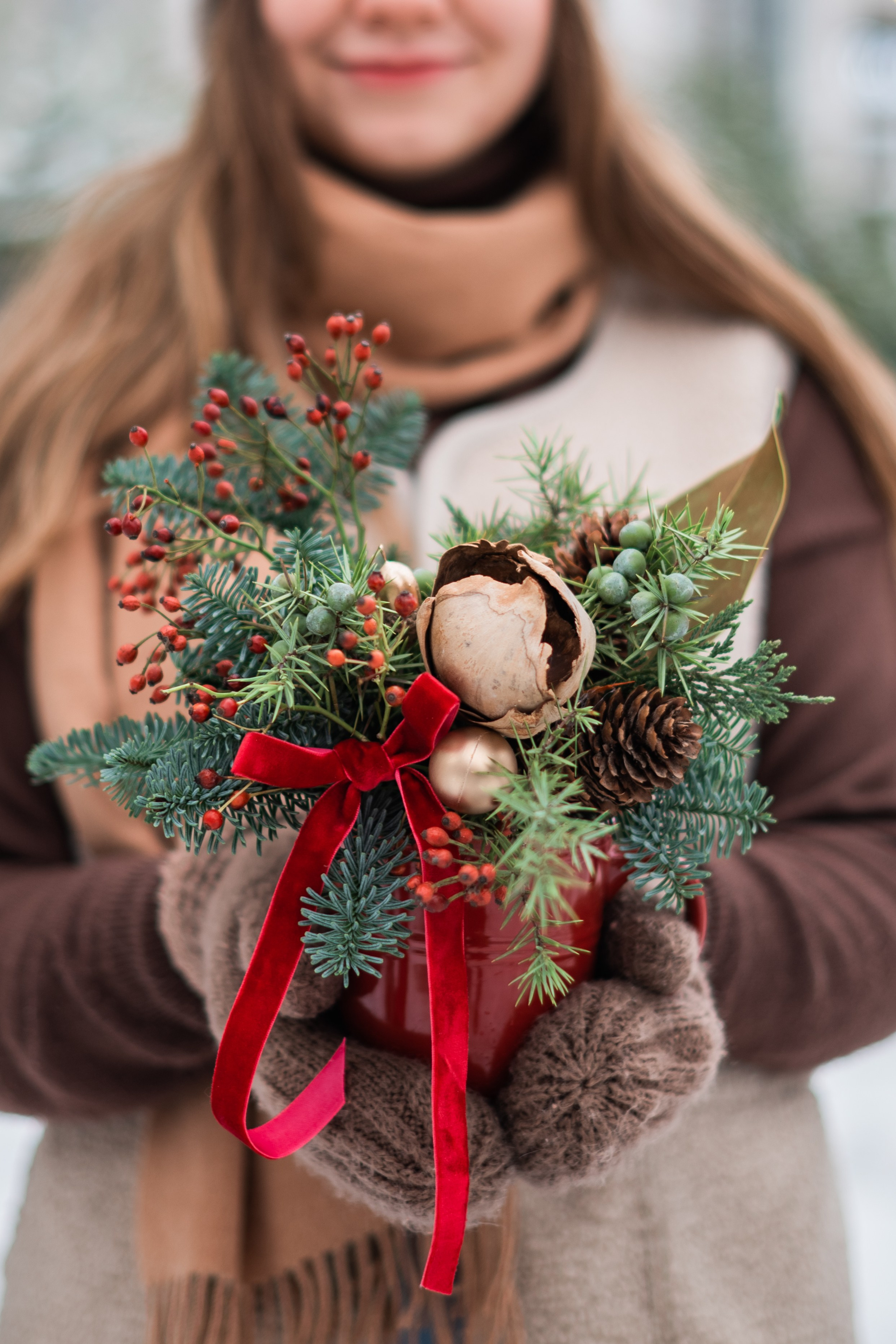 Новогодние венки и букеты для КофеЦветы