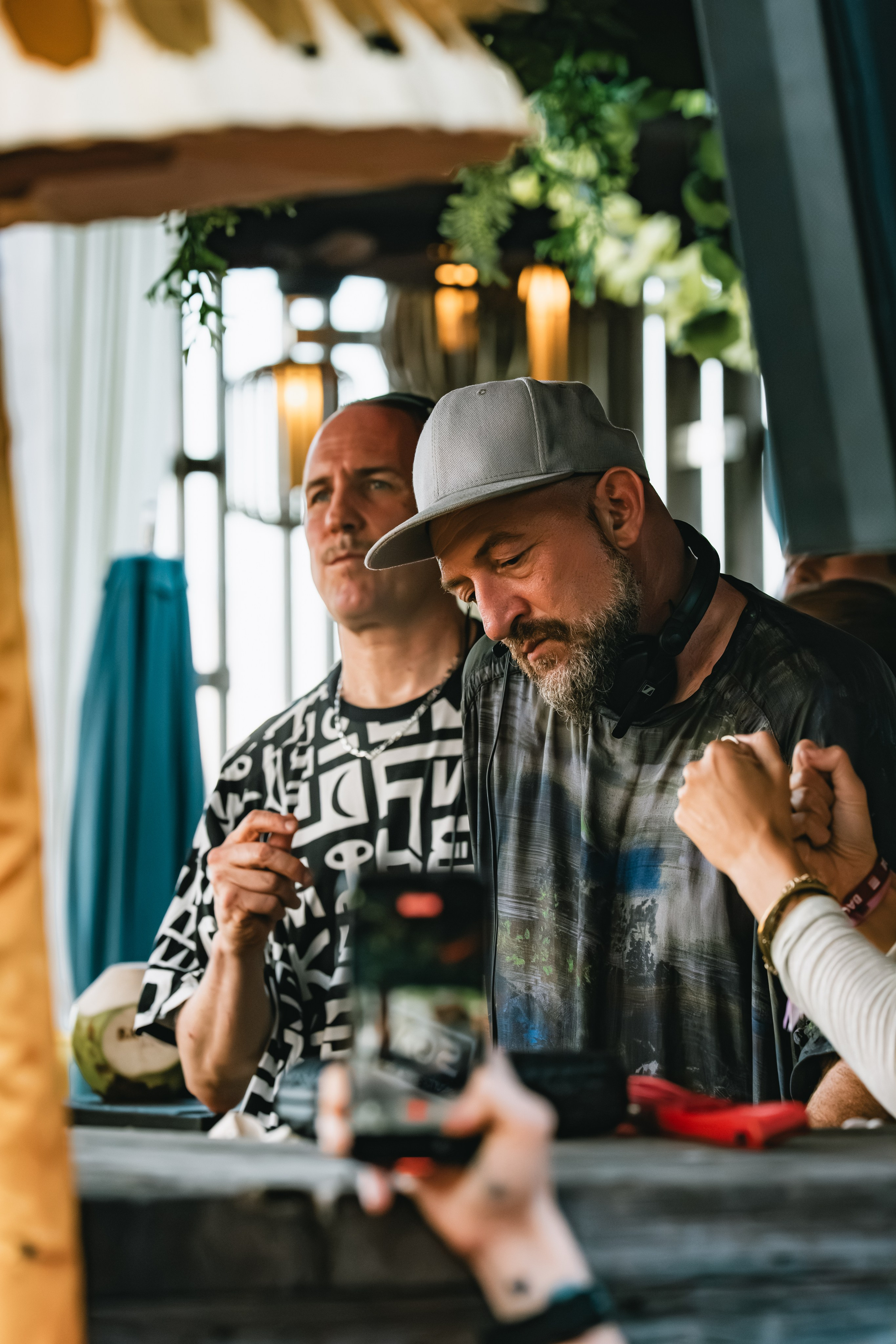 Jan Blomqvist, Damian Lazarus, Ame DJ performance in Savaya, Bali. Сергей Зворыгин