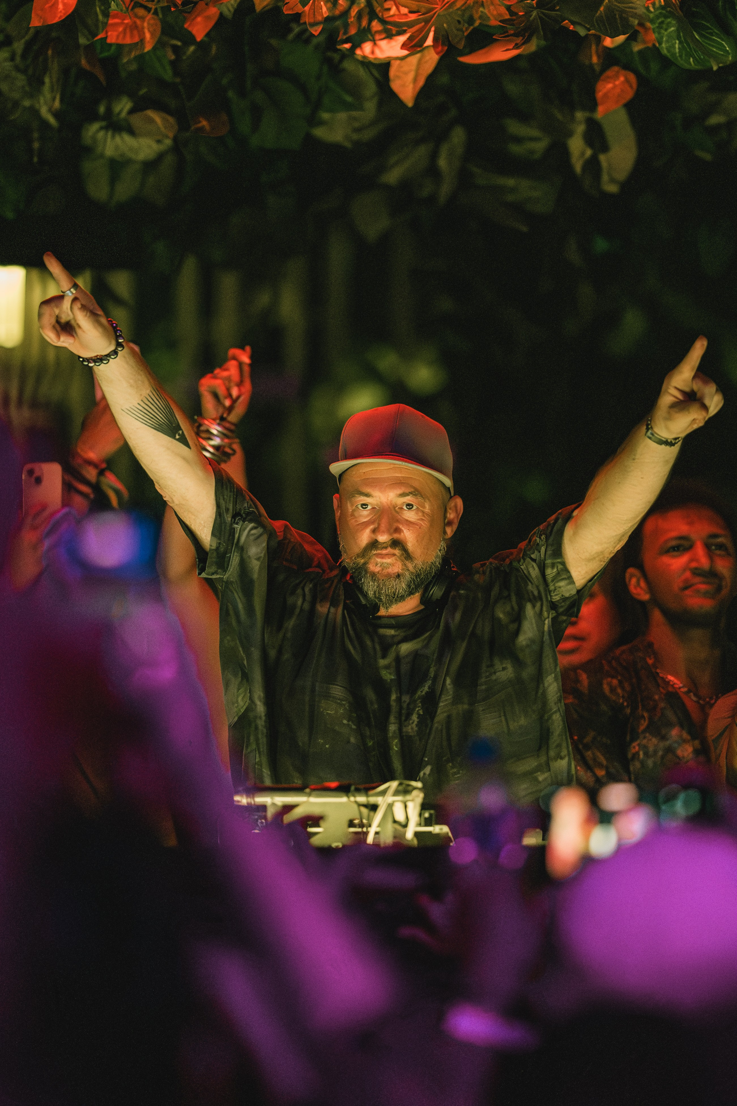 Jan Blomqvist, Damian Lazarus, Ame DJ performance in Savaya, Bali. Сергей Зворыгин