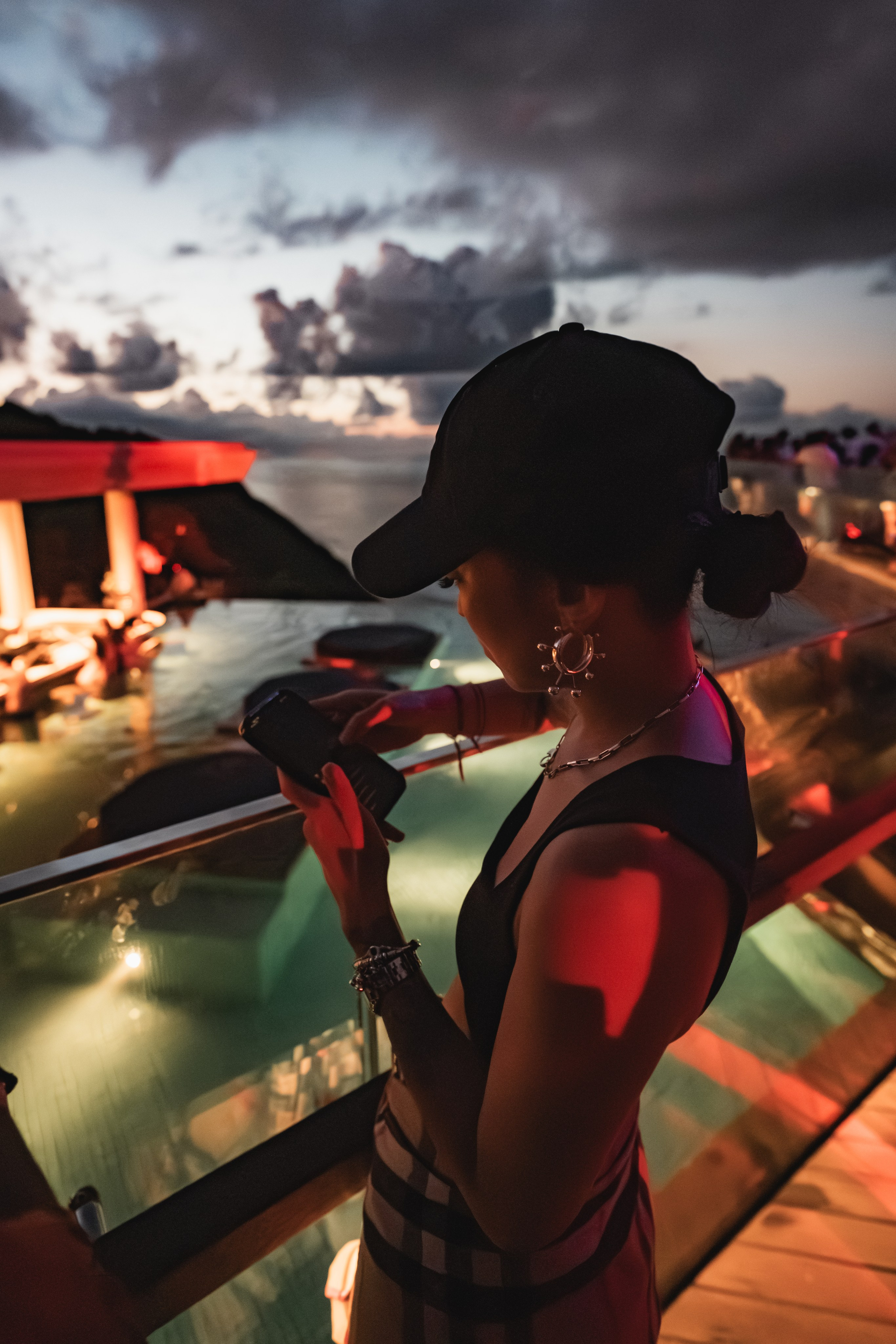 Jan Blomqvist, Damian Lazarus, Ame DJ performance in Savaya, Bali. Сергей Зворыгин