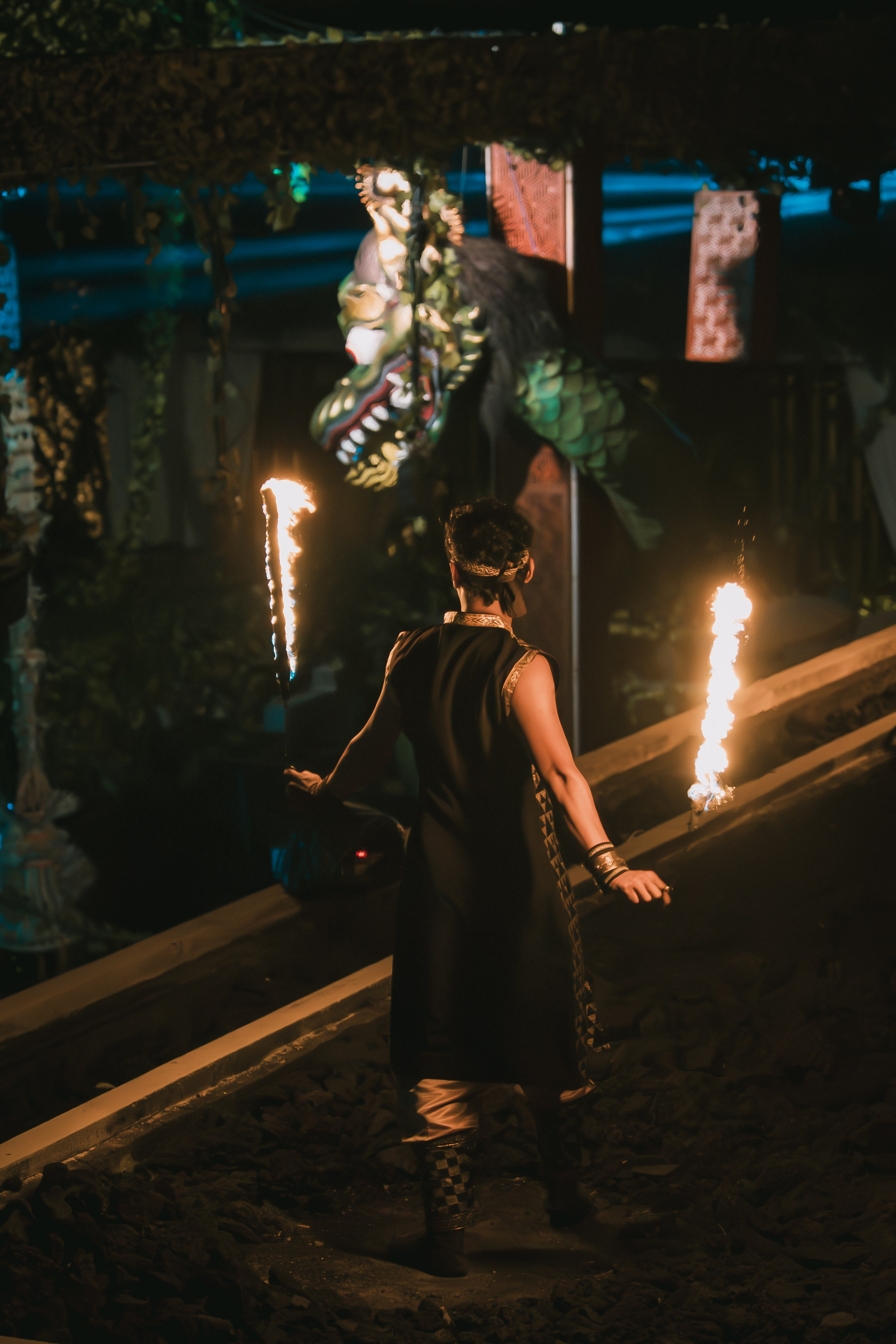 Monolink, electronic music producer performance in Savaya, Bali. Сергей Зворыгин