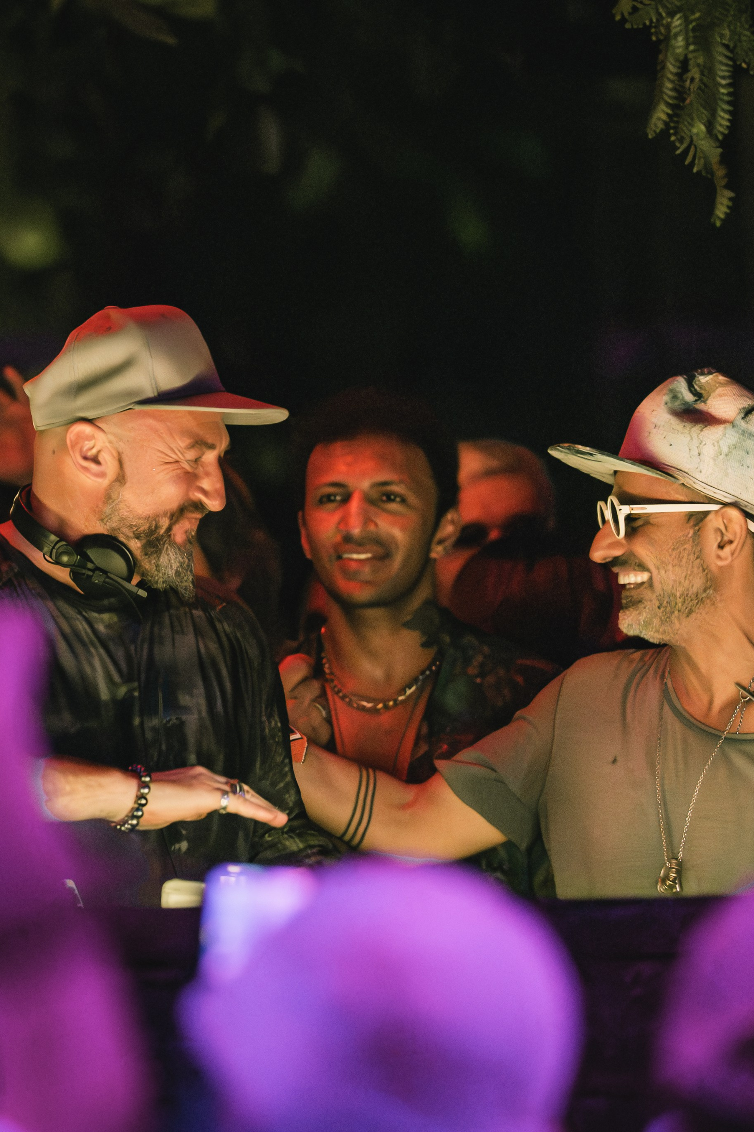 Jan Blomqvist, Damian Lazarus, Ame DJ performance in Savaya, Bali. Сергей Зворыгин
