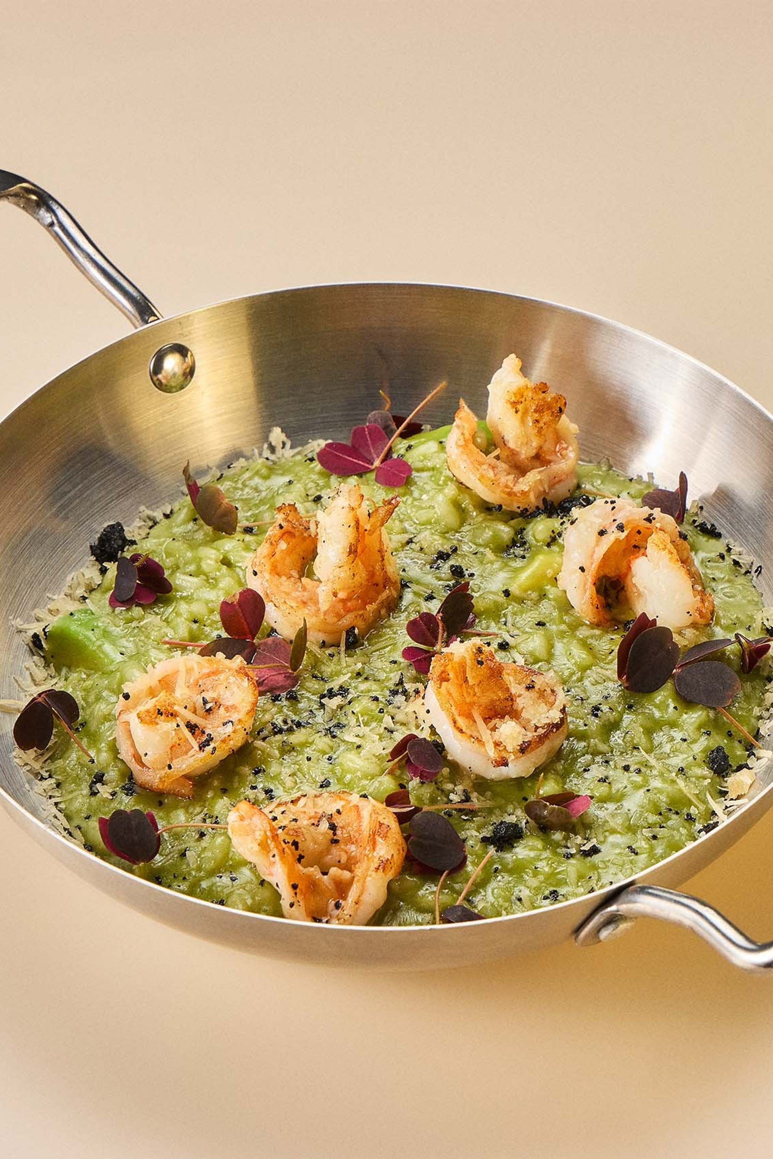 паста с креветками и кабачком