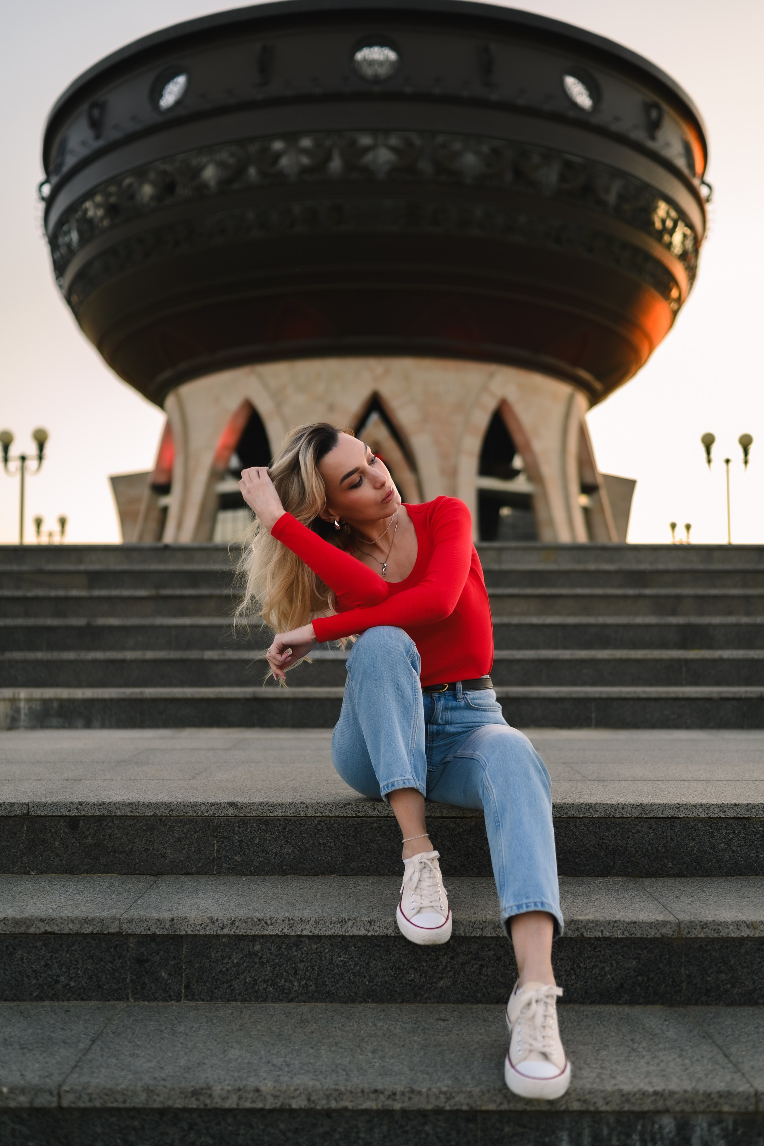 Женская портретная фотосессия в осеннем парке