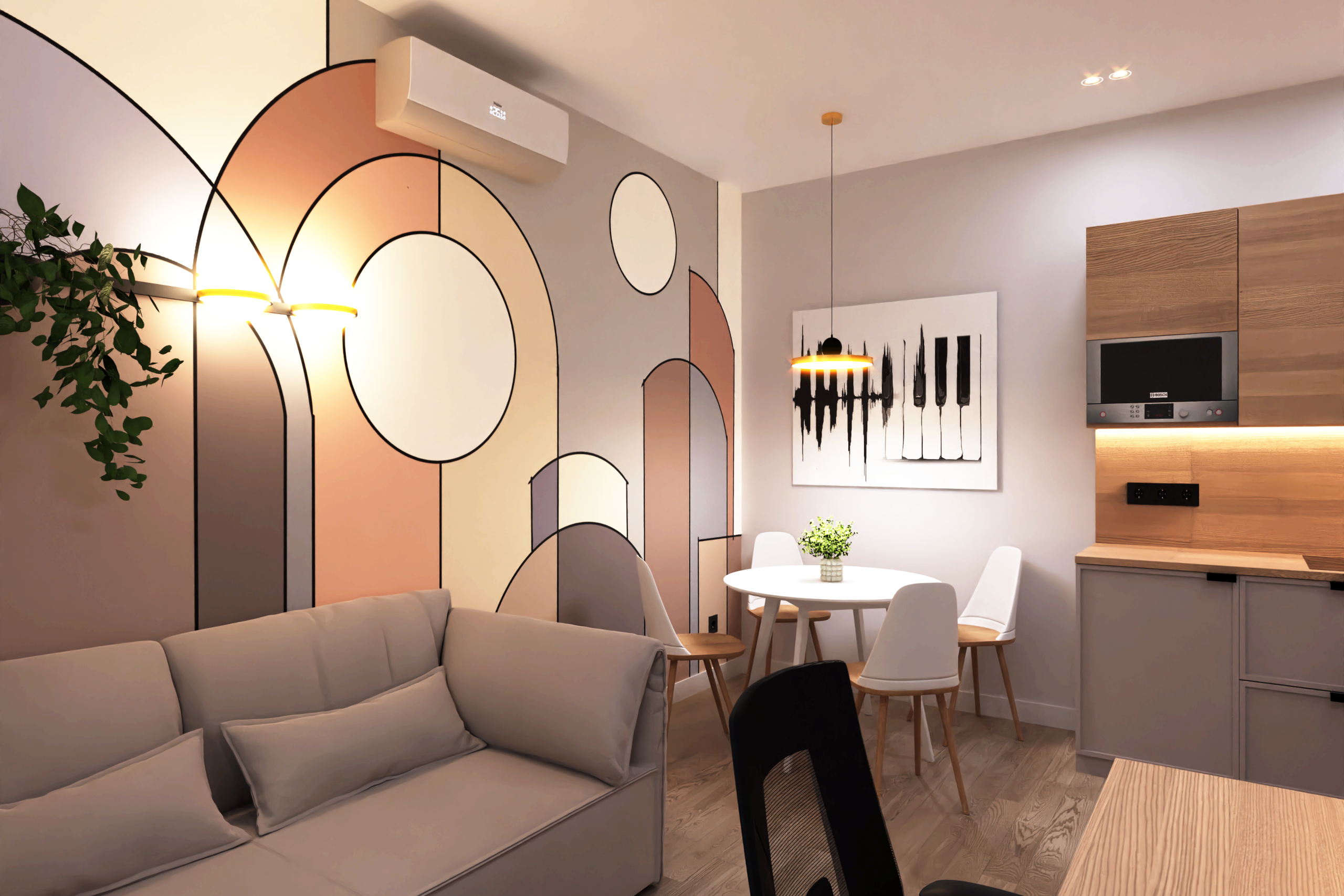 Дизайн интерьера в Крыму в Евпатории. Живу и работаю в Евпатории. Авторский надзор, комплектация, реализация под ключ.