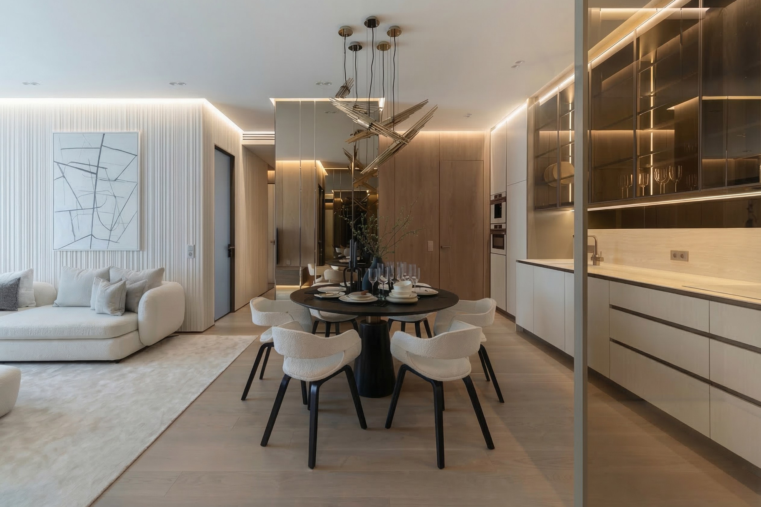 Дизайн квартиры 80 м² в стиле минимализм | Дизайнер Валерия Котович