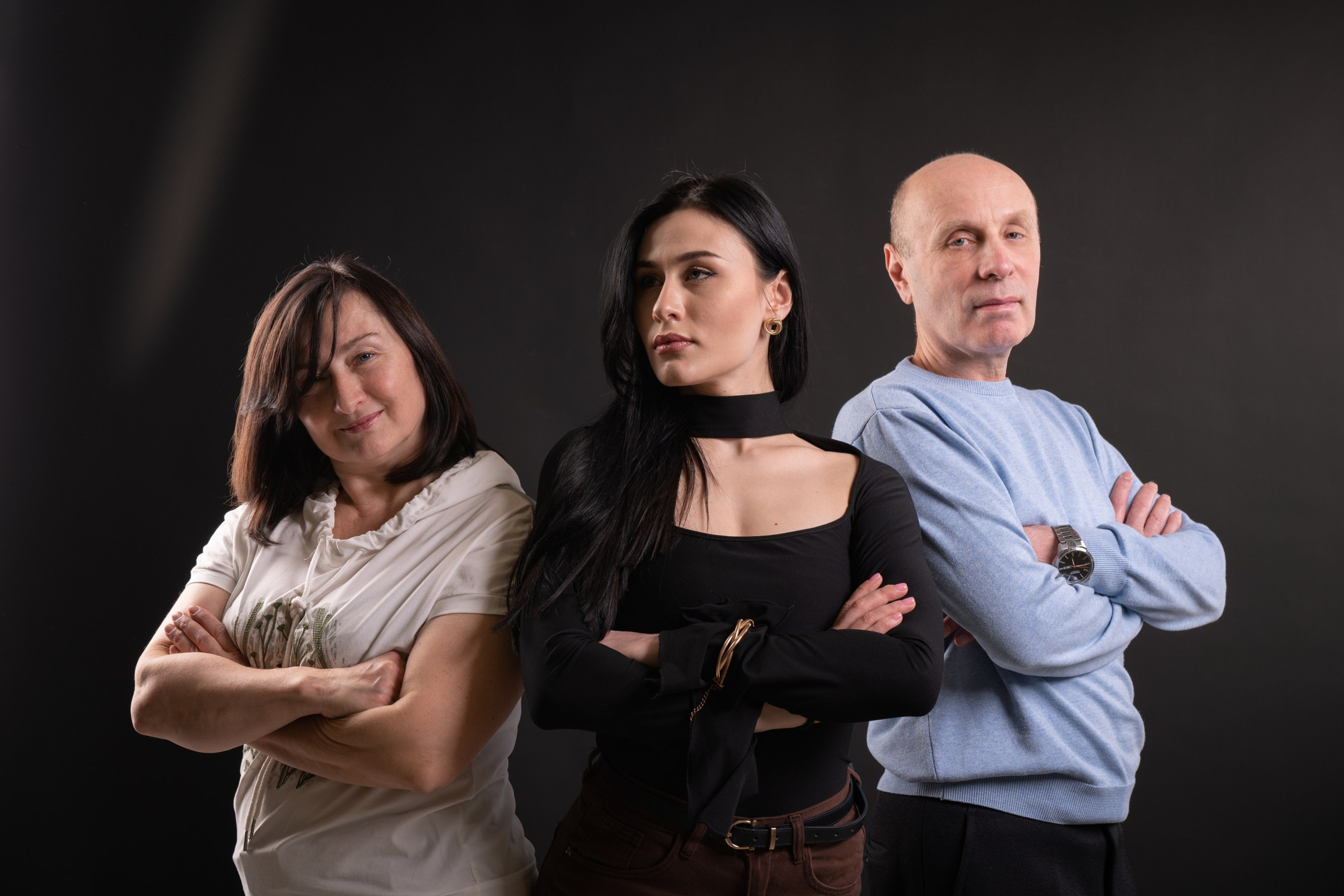 Семейная фотосессия в студии.