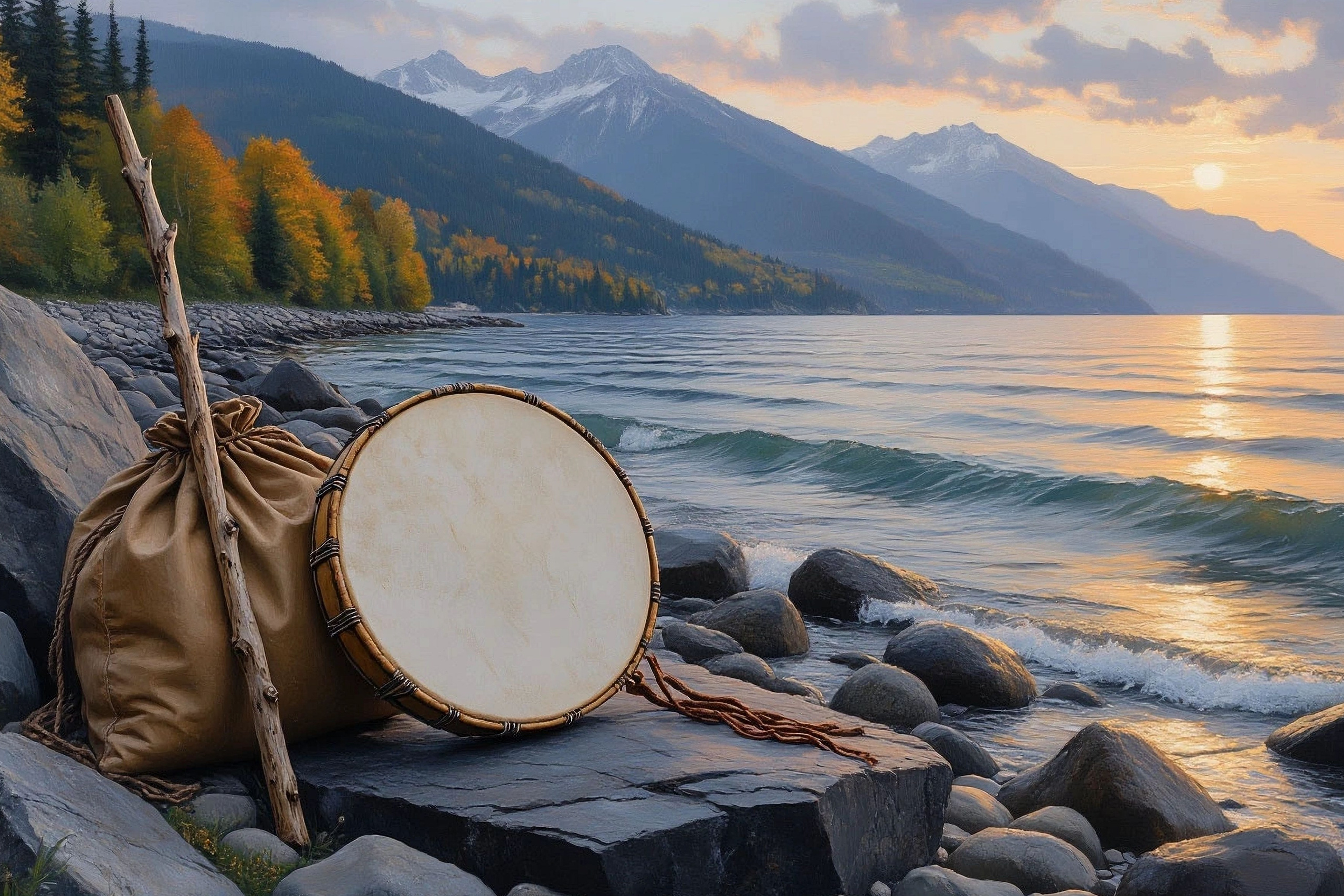 With a Shamanic Drum on the Waves