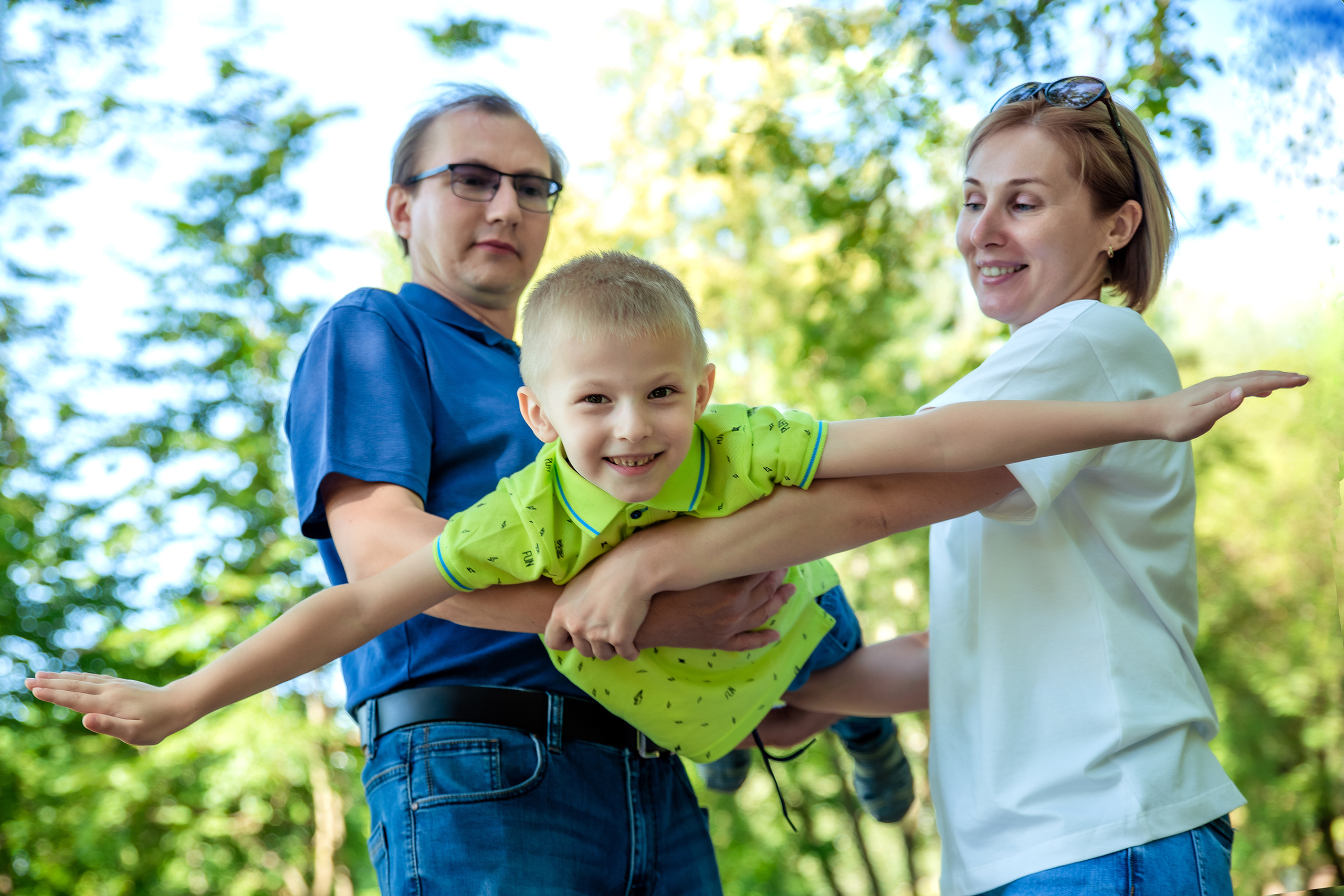 Прогулка Натальи с семьей