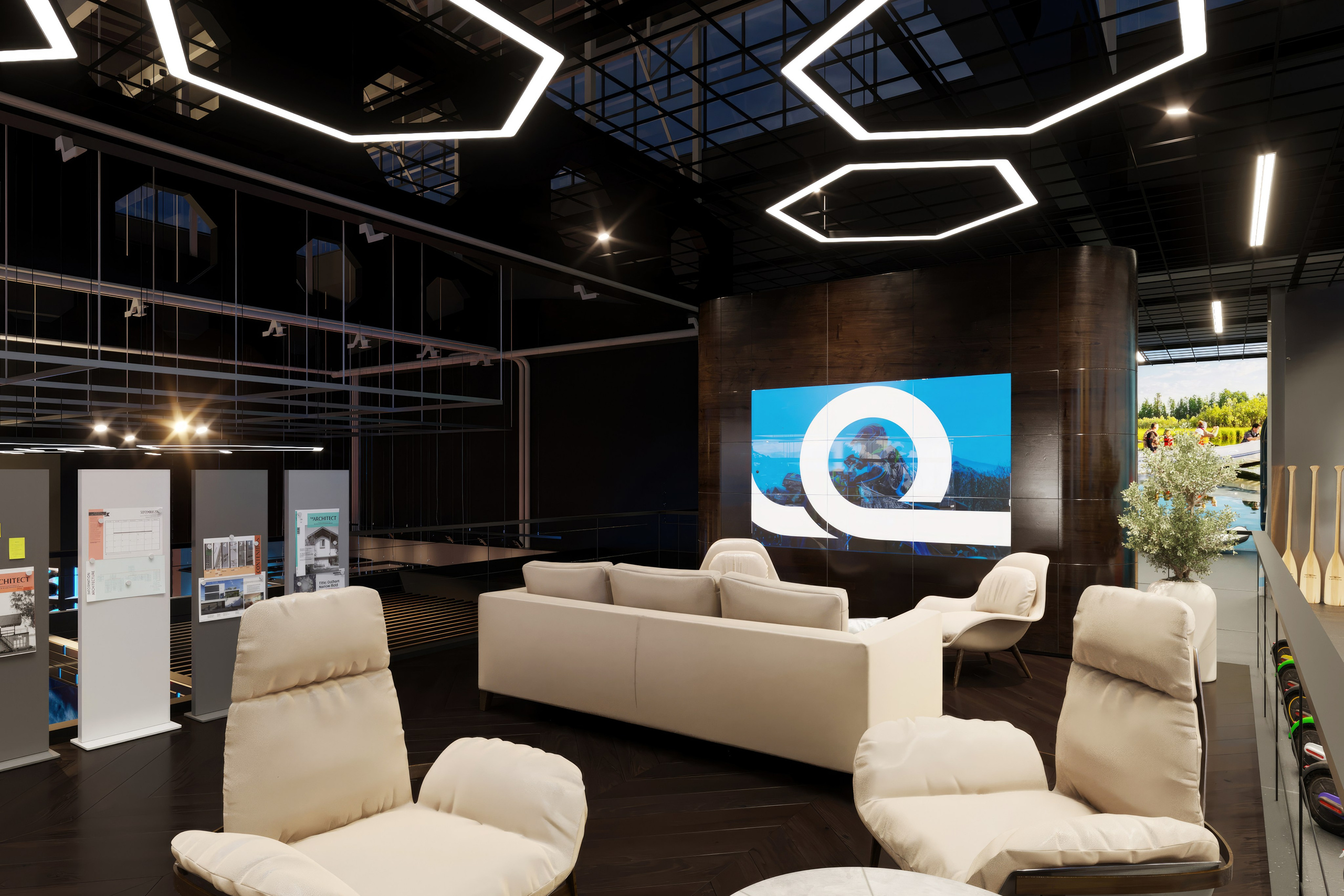 Motorbike Showroom Design Project — Bold and Modern Retail Space. 3D INTERIOR AND ARCHITECTURE VISUALIZATION