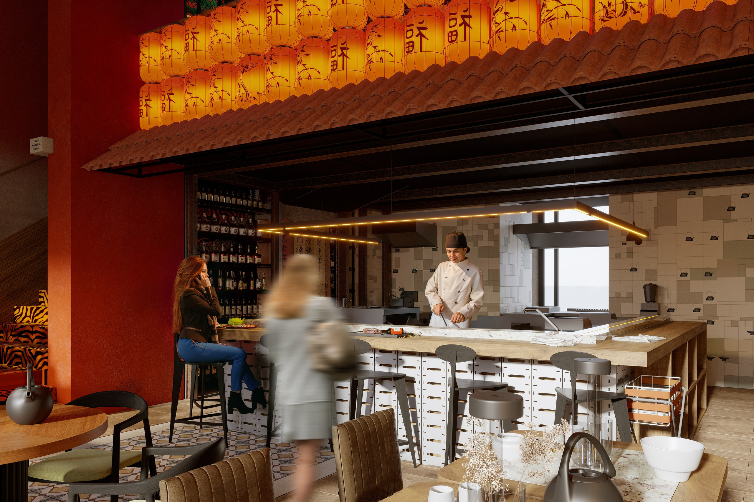 Ресторан «РУСАЛОЧКА». 3Д Визуализация Интерьера и Архитектуры