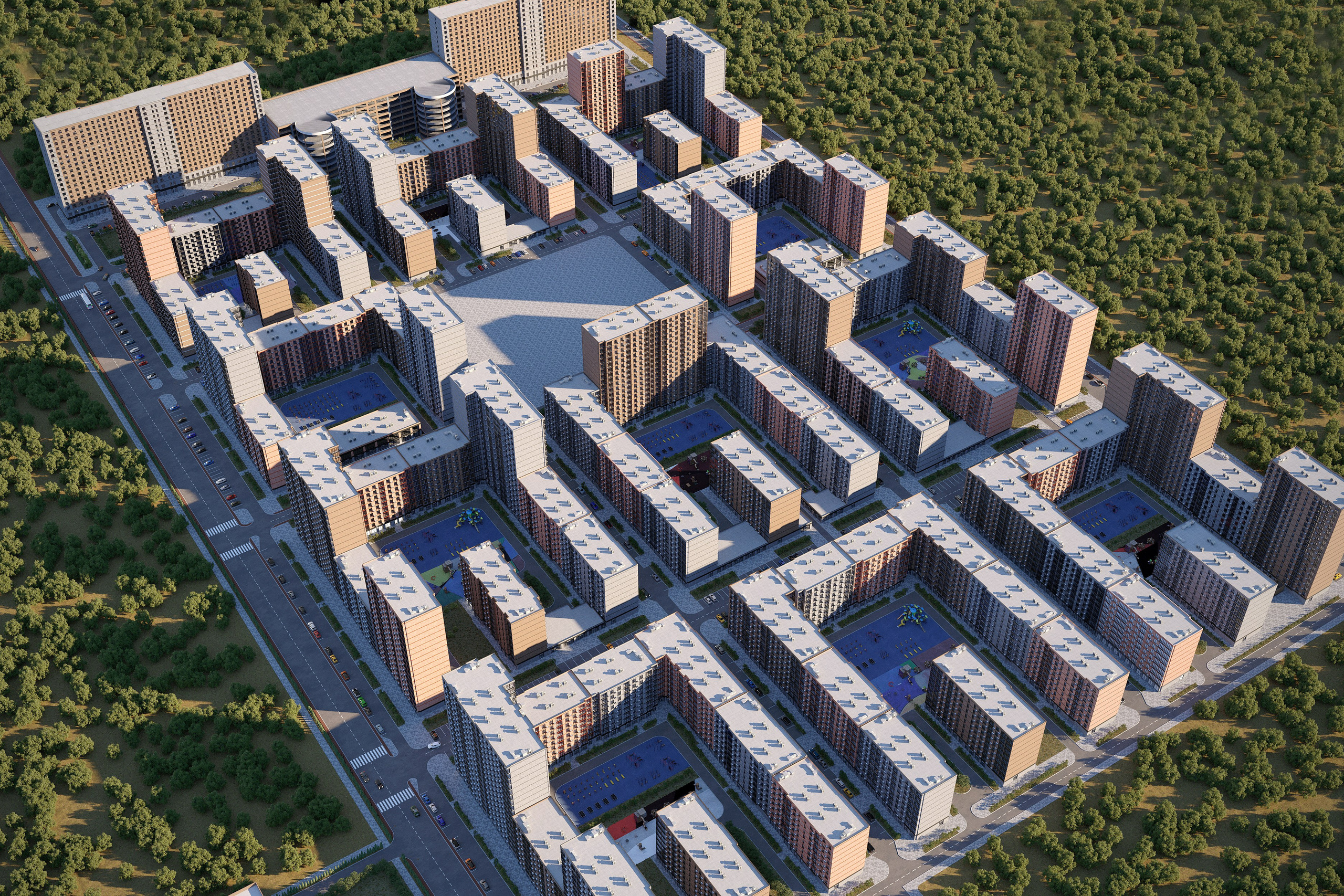 Жилой комплекс в Краснодаре — визуализация современной архитектуры. 3Д Визуализация Интерьера и Архитектуры