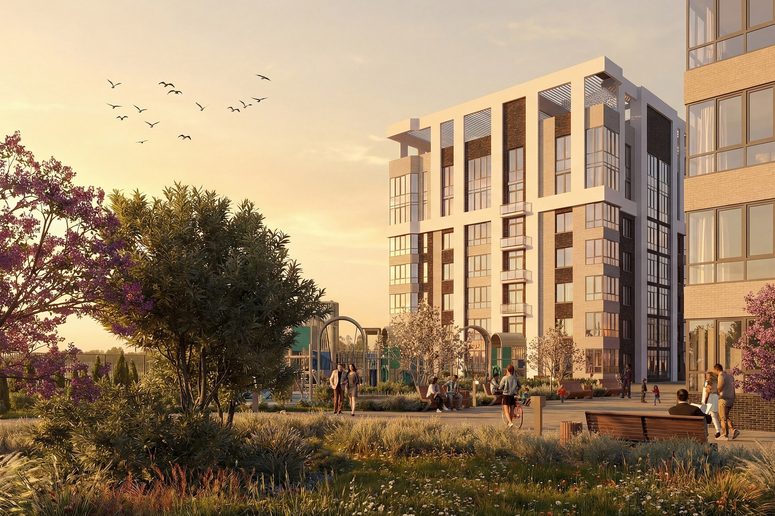 3D визуализация жилого комплекса в Майкопе — архитектурные рендеры и анимация | baxx.pro. 3Д Визуализация Интерьера и Архитектуры