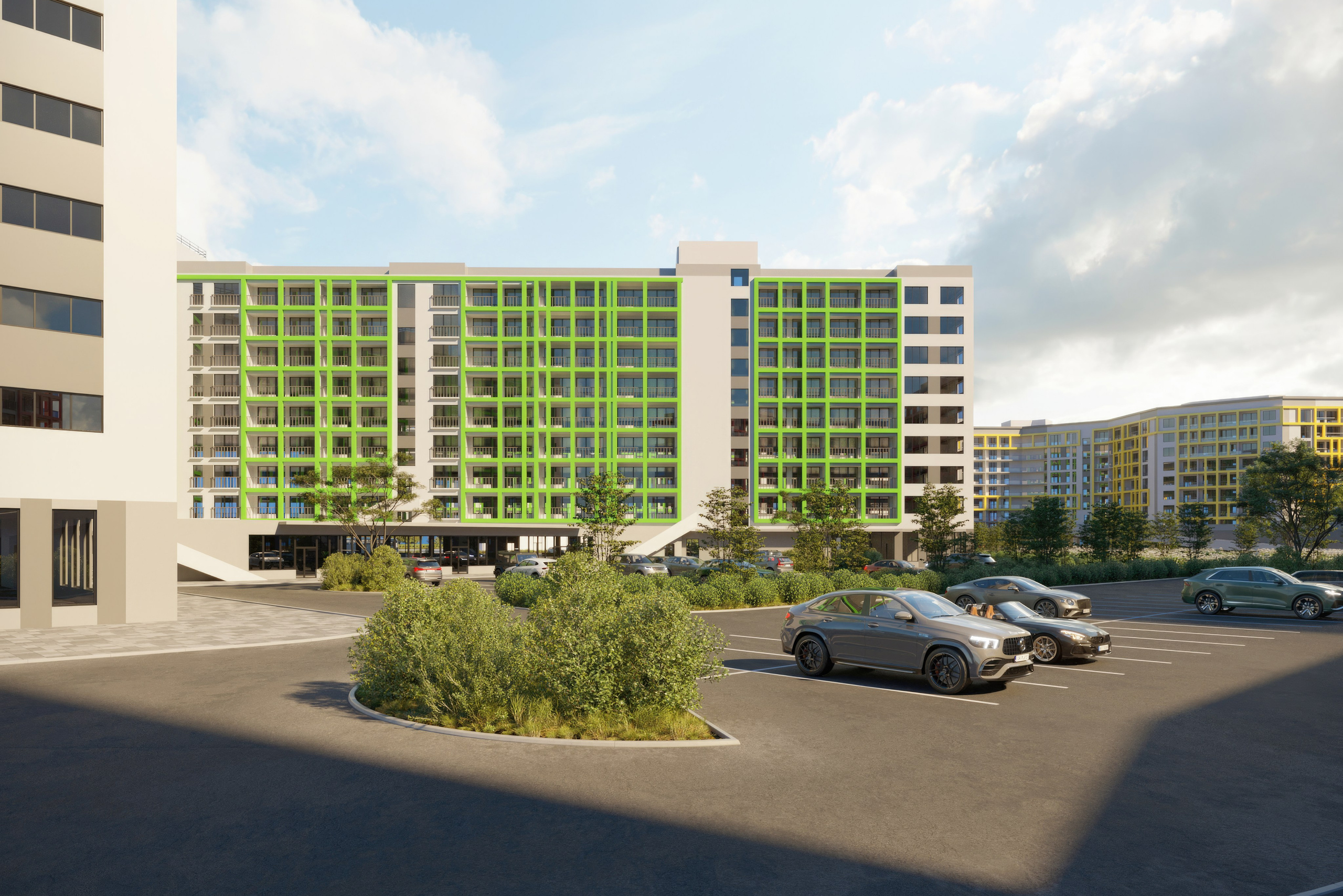 Residential Quarter — 3D Visualization of Architecture and Landscaping. 3D INTERIOR AND ARCHITECTURE VISUALIZATION