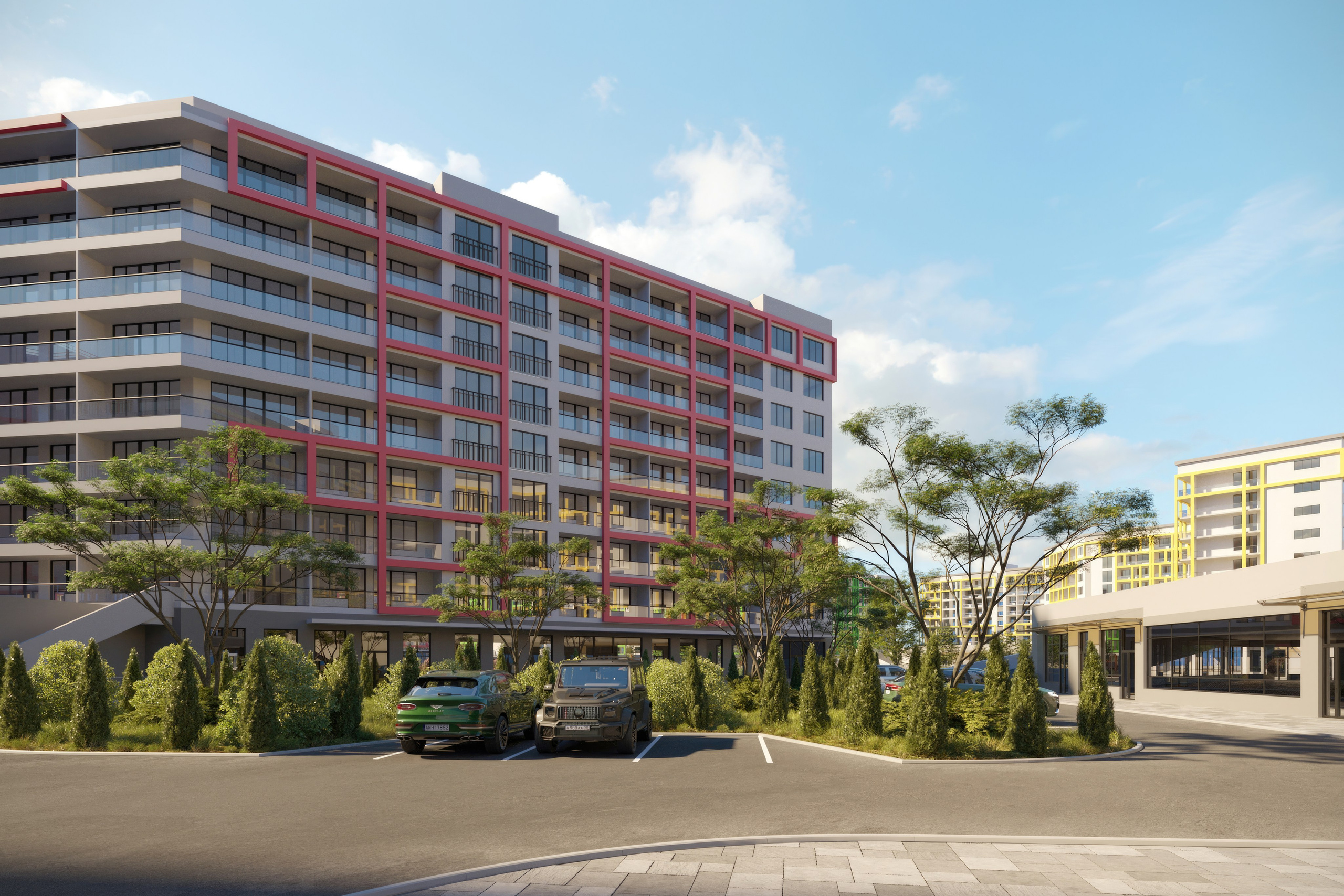 Residential Quarter — 3D Visualization of Architecture and Landscaping. 3D INTERIOR AND ARCHITECTURE VISUALIZATION