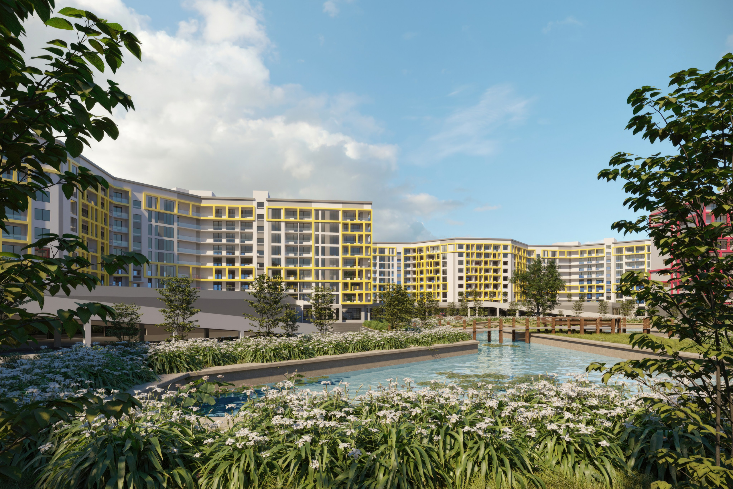 Residential Quarter — 3D Visualization of Architecture and Landscaping. 3D INTERIOR AND ARCHITECTURE VISUALIZATION