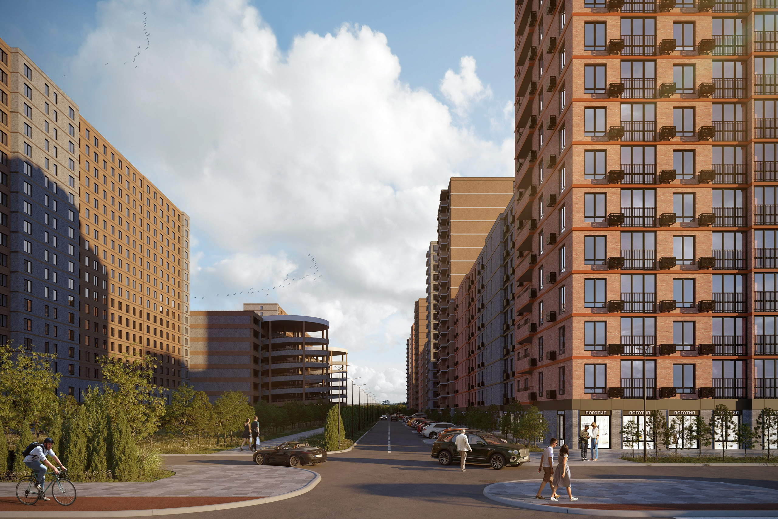 Жилой комплекс в Краснодаре — визуализация современной архитектуры. 3Д Визуализация Интерьера и Архитектуры