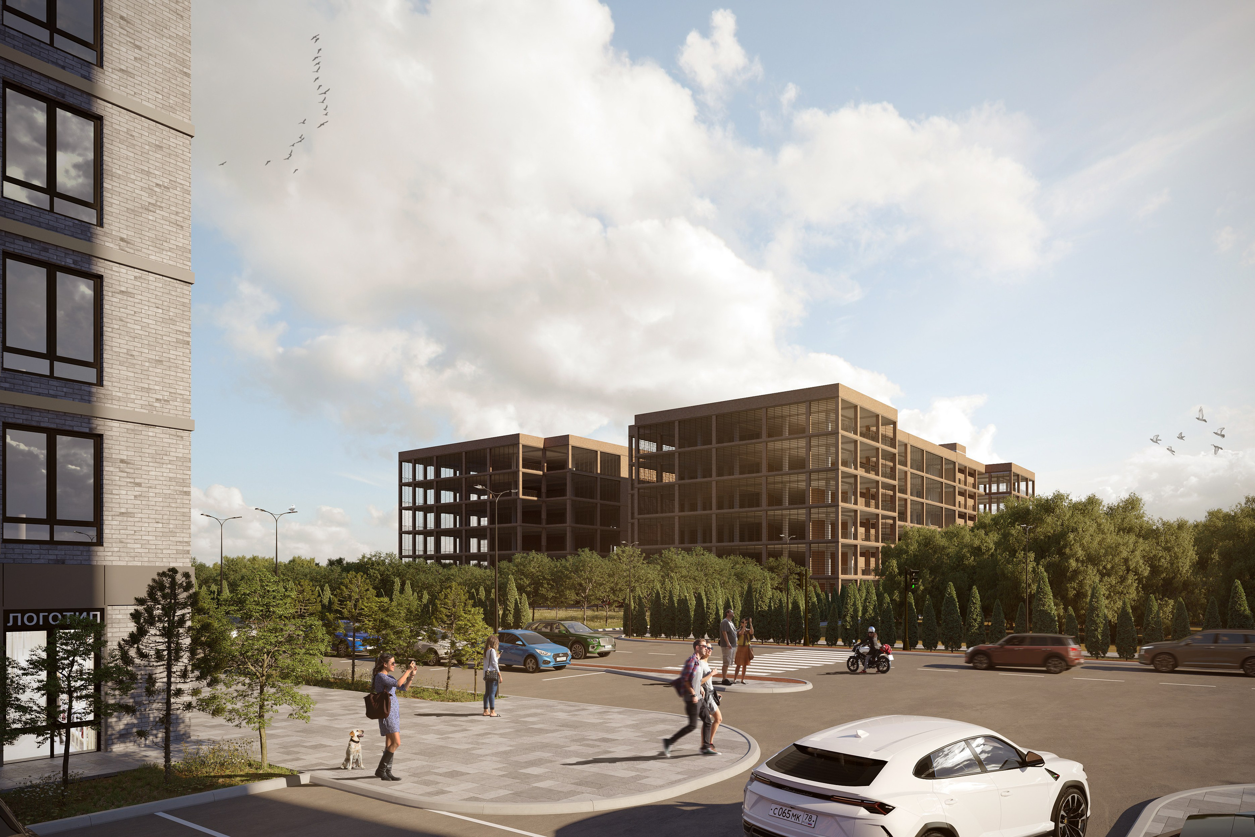 Жилой комплекс в Краснодаре — визуализация современной архитектуры. 3Д Визуализация Интерьера и Архитектуры