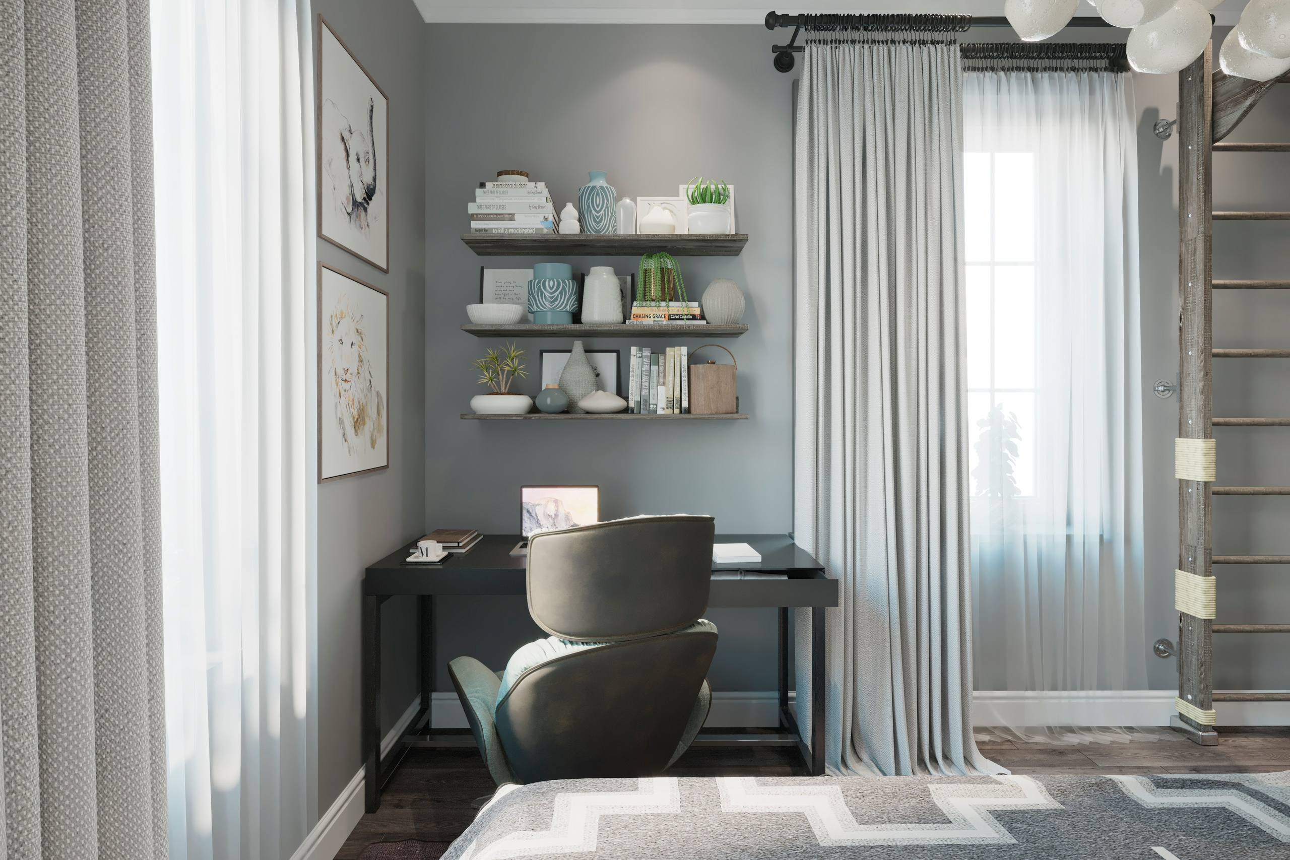 Интерьер частного дома в Горячем Ключе — Полный дизайн-проект. 3Д Визуализация Интерьера и Архитектуры