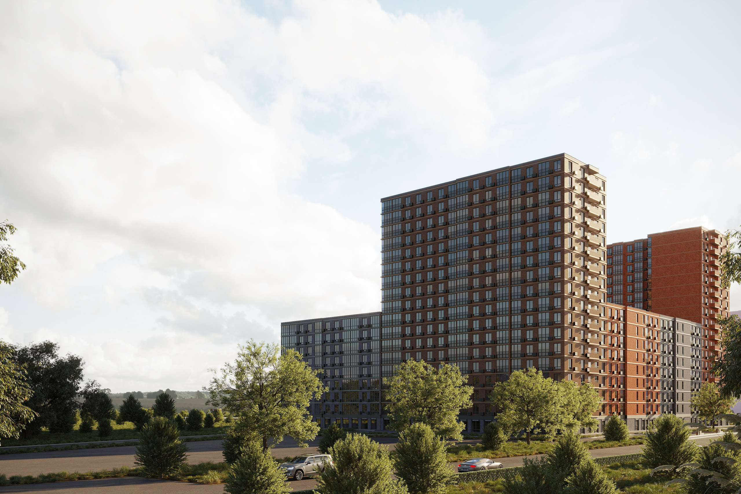 Жилой комплекс в Краснодаре — визуализация современной архитектуры. 3Д Визуализация Интерьера и Архитектуры