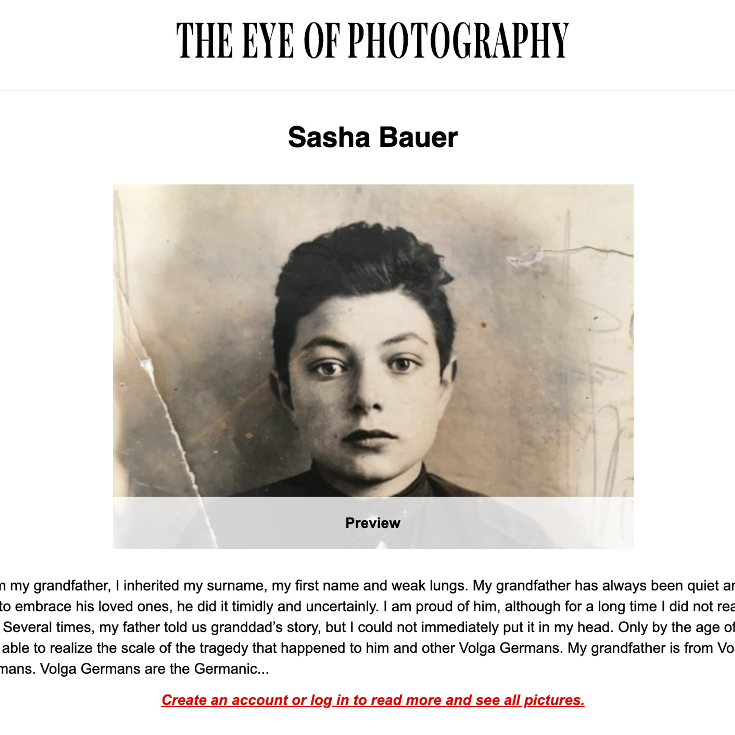Sasha Bauer. Contemporary russian photographer Sasha Bauer