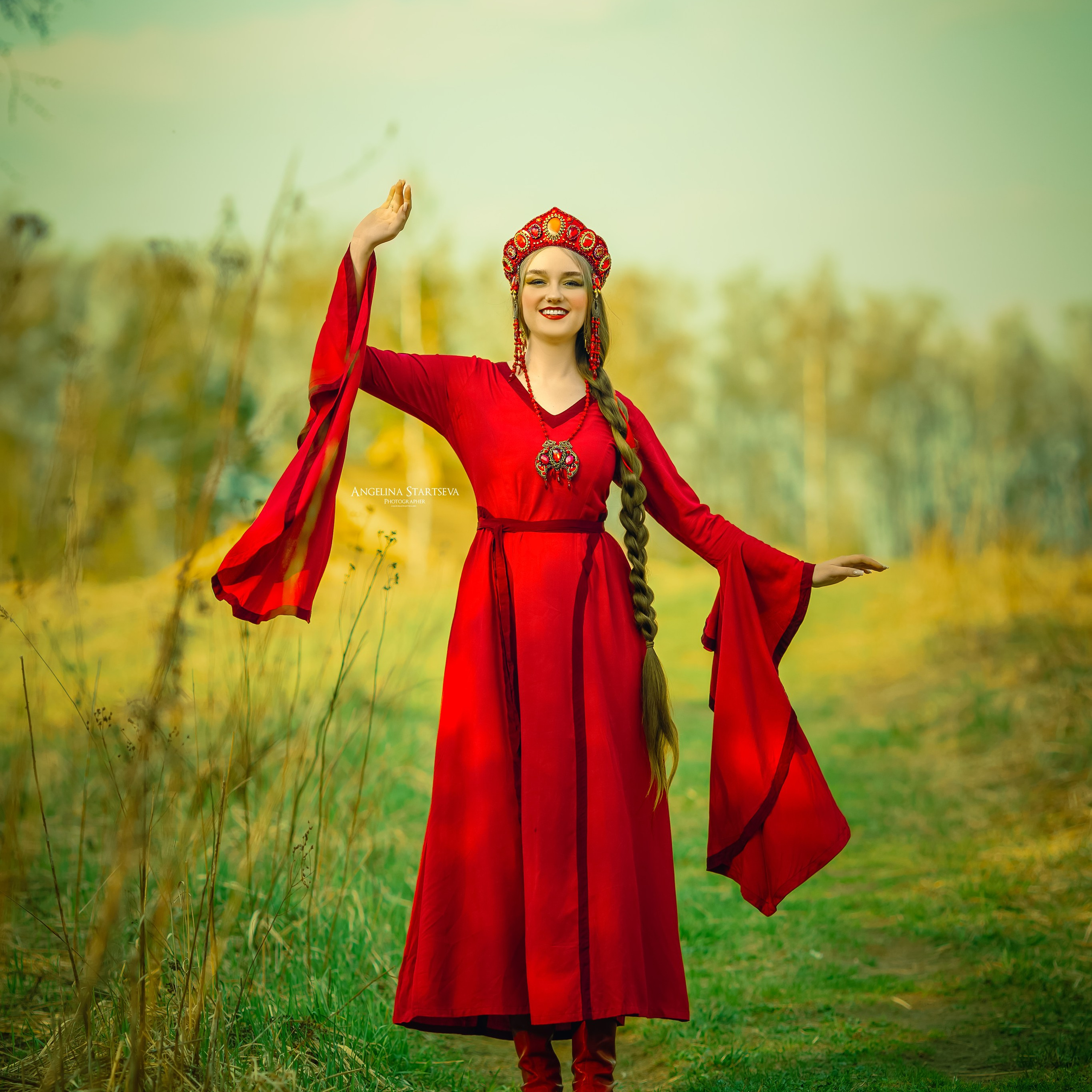 Славянская Богиня Лёля фото, фотосессия славянских богинь, фотосессия в русском народном костюме, фотосессия в русском стиле