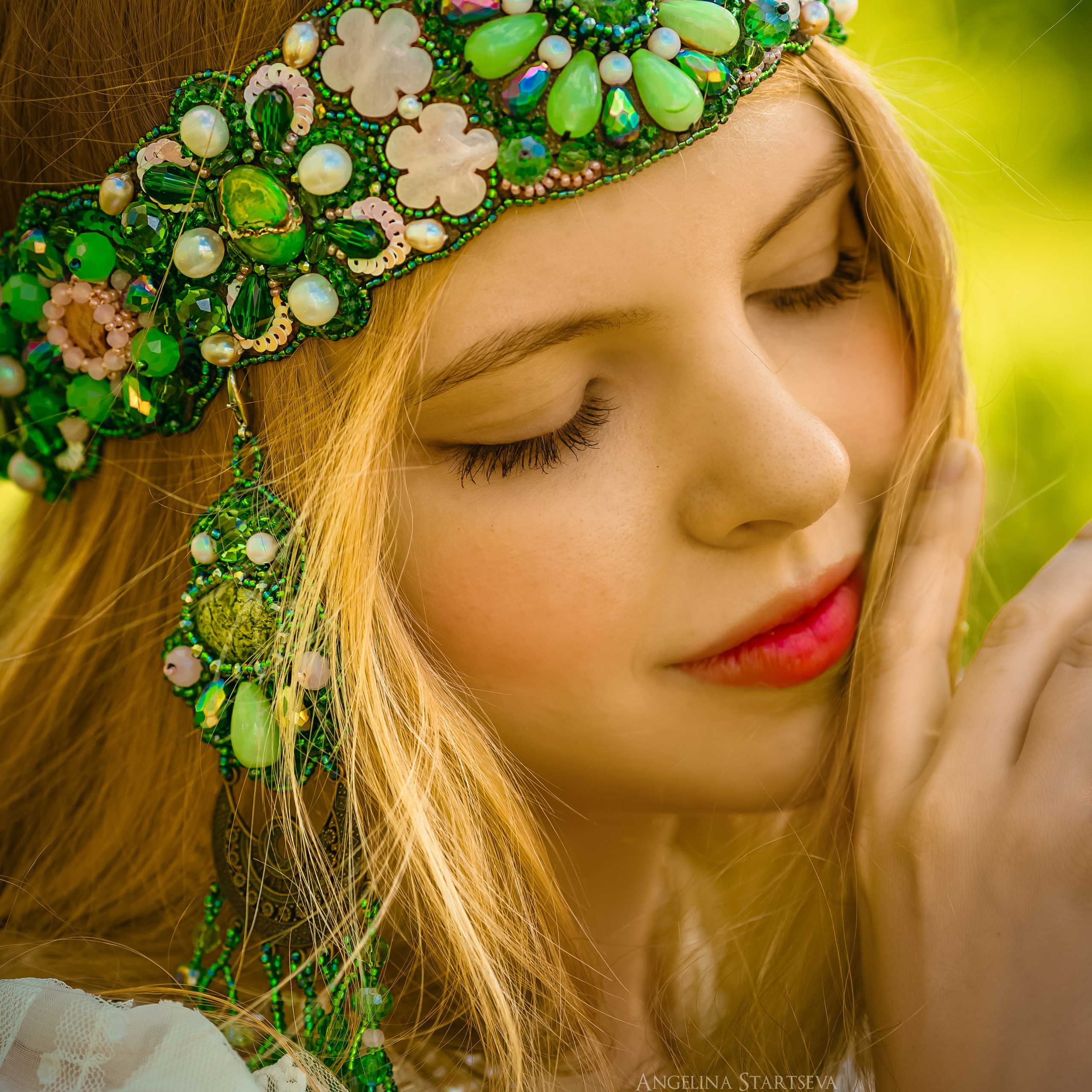 Славянская Богиня Жива фото, фотосессия славянских богинь, фотосессия в русском народном костюме, фотосессия в русском стиле, Богиня Жива, Живана богиня, очелье в русском стиле