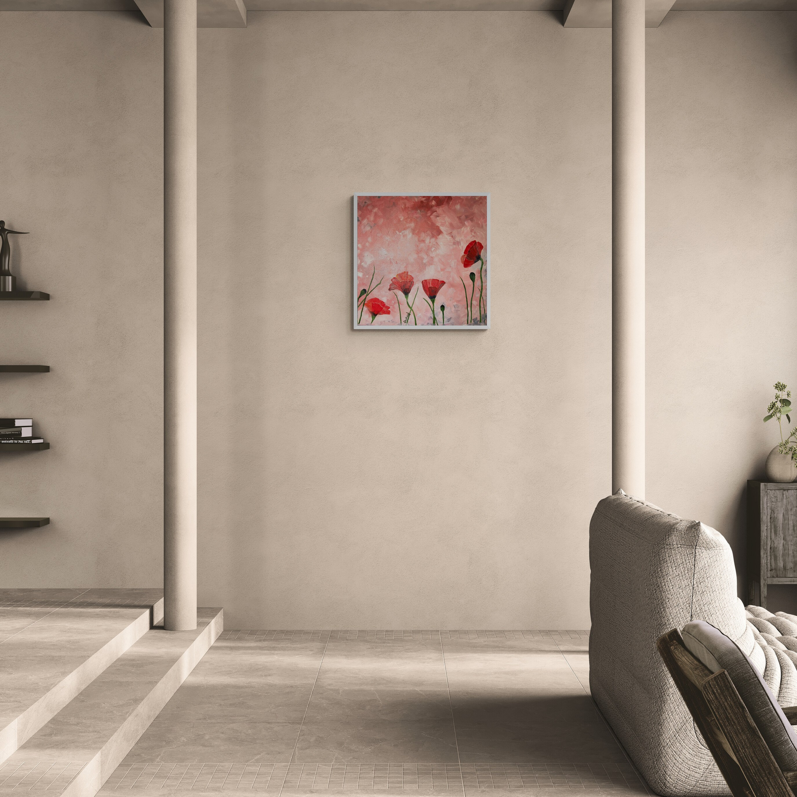 Red poppies in a red sky. Visual artist (photo & arts)