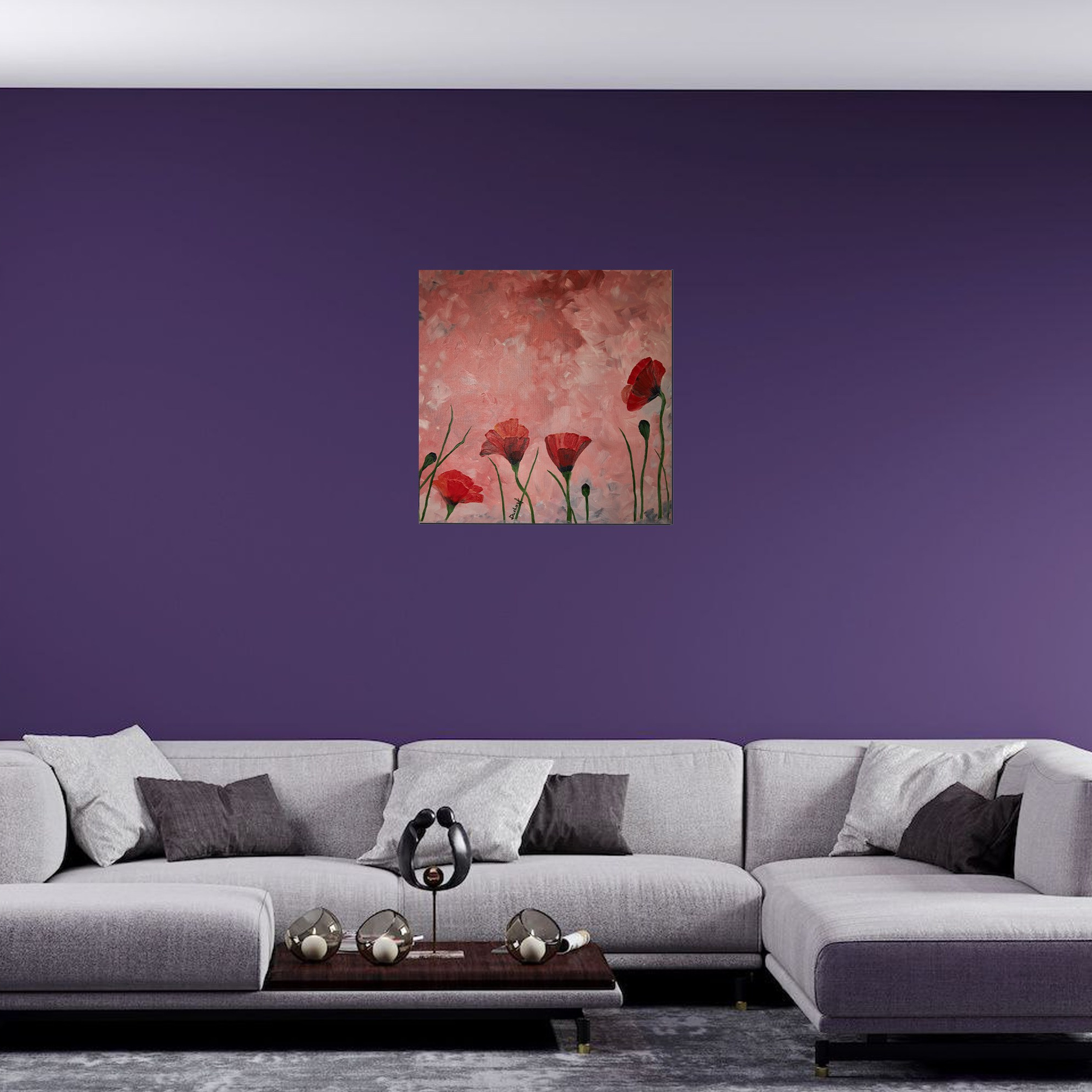 Red poppies in a red sky. Visual artist (photo & arts)