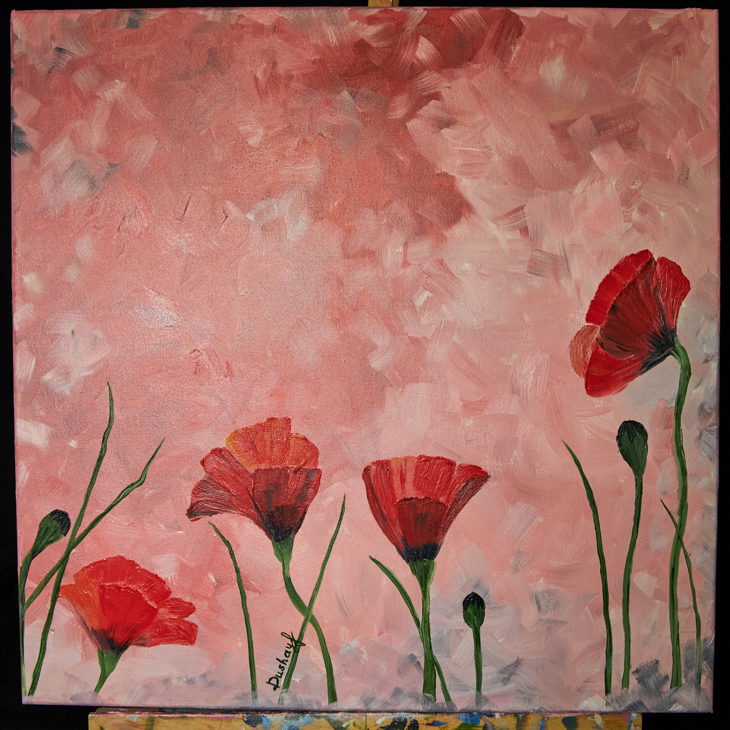 Red poppies in a red sky. Visual artist (photo & arts)
